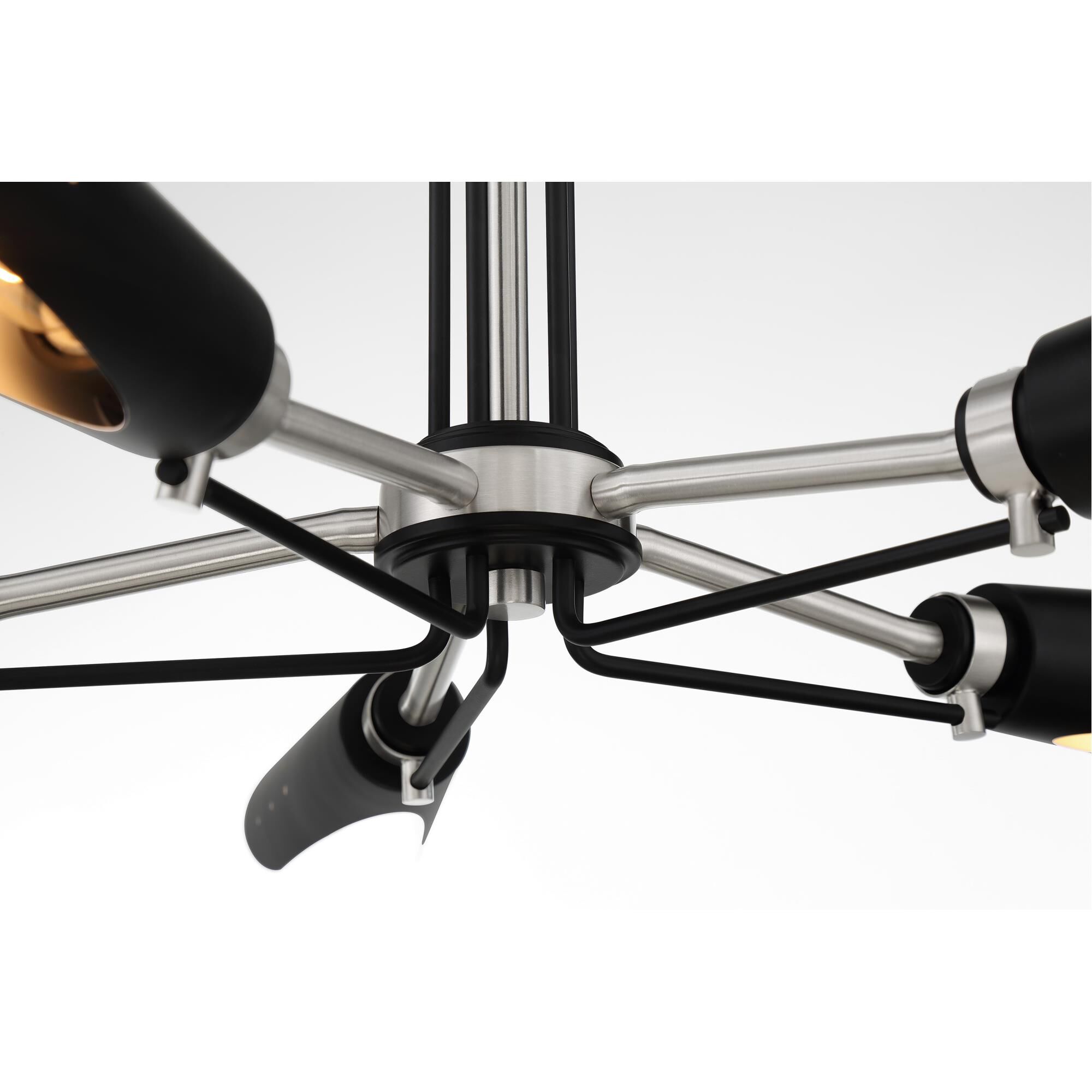 Shown in Coal With Brushed Nickel finish and Coal With White Inside glass and Steel shade