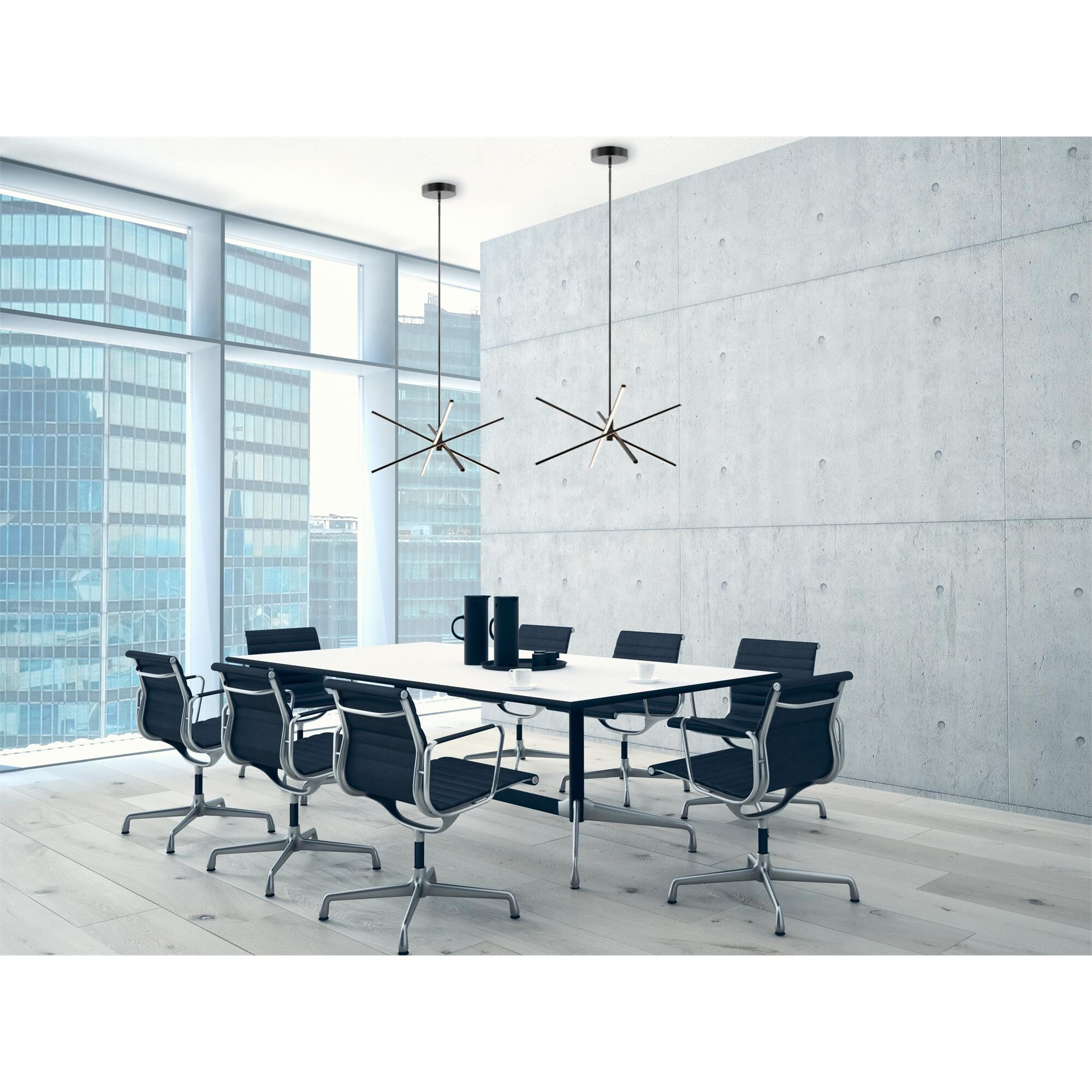 Shown in Black finish and White Acrylic shade