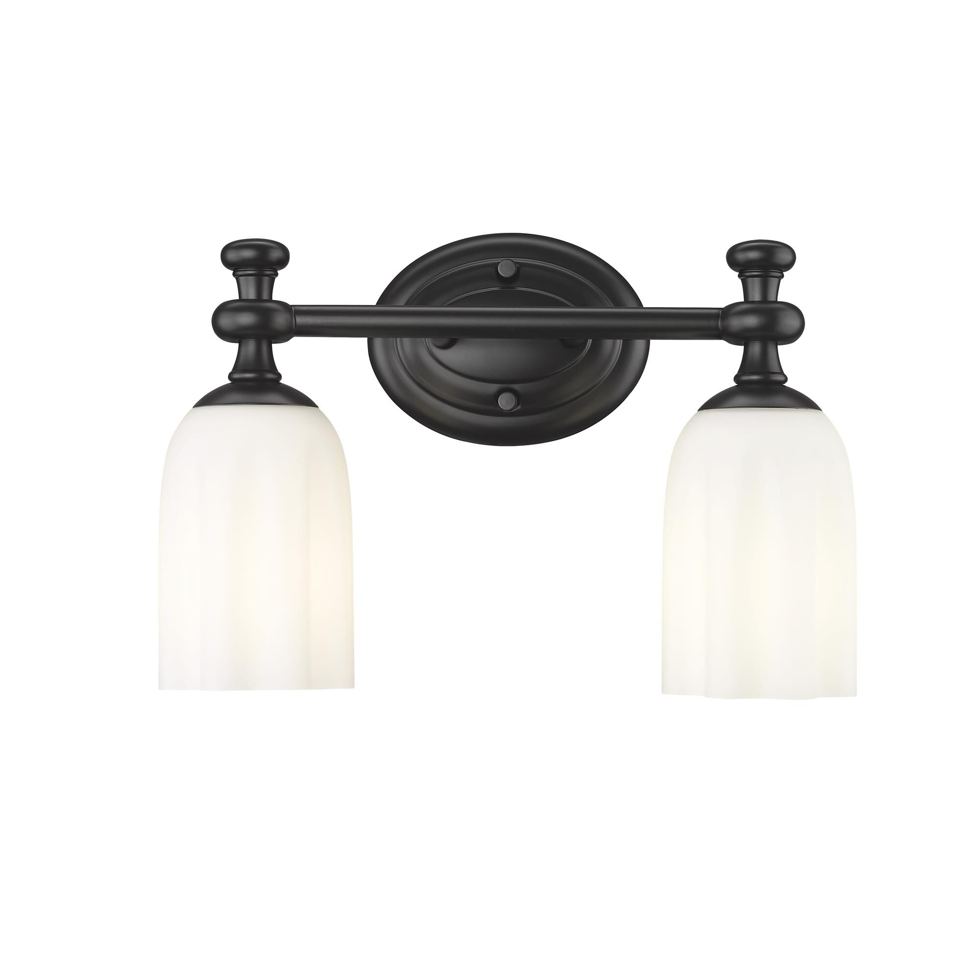 Shown in Matte Black finish and Opal Etched glass and Opal Etched shade
