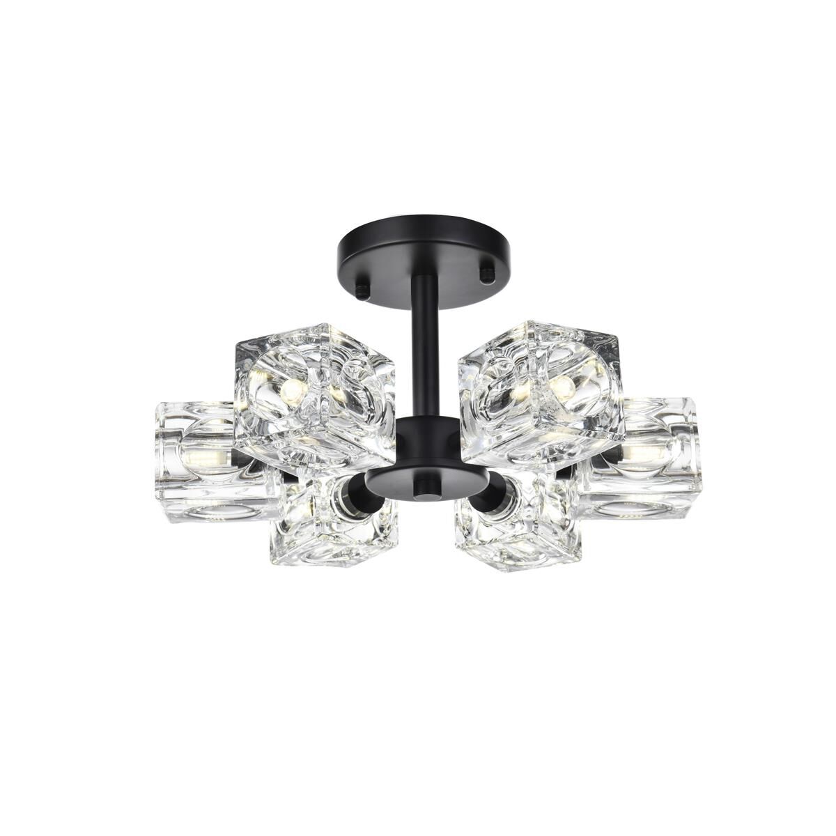 Shown in Black finish and Clear Royal Cut crystal