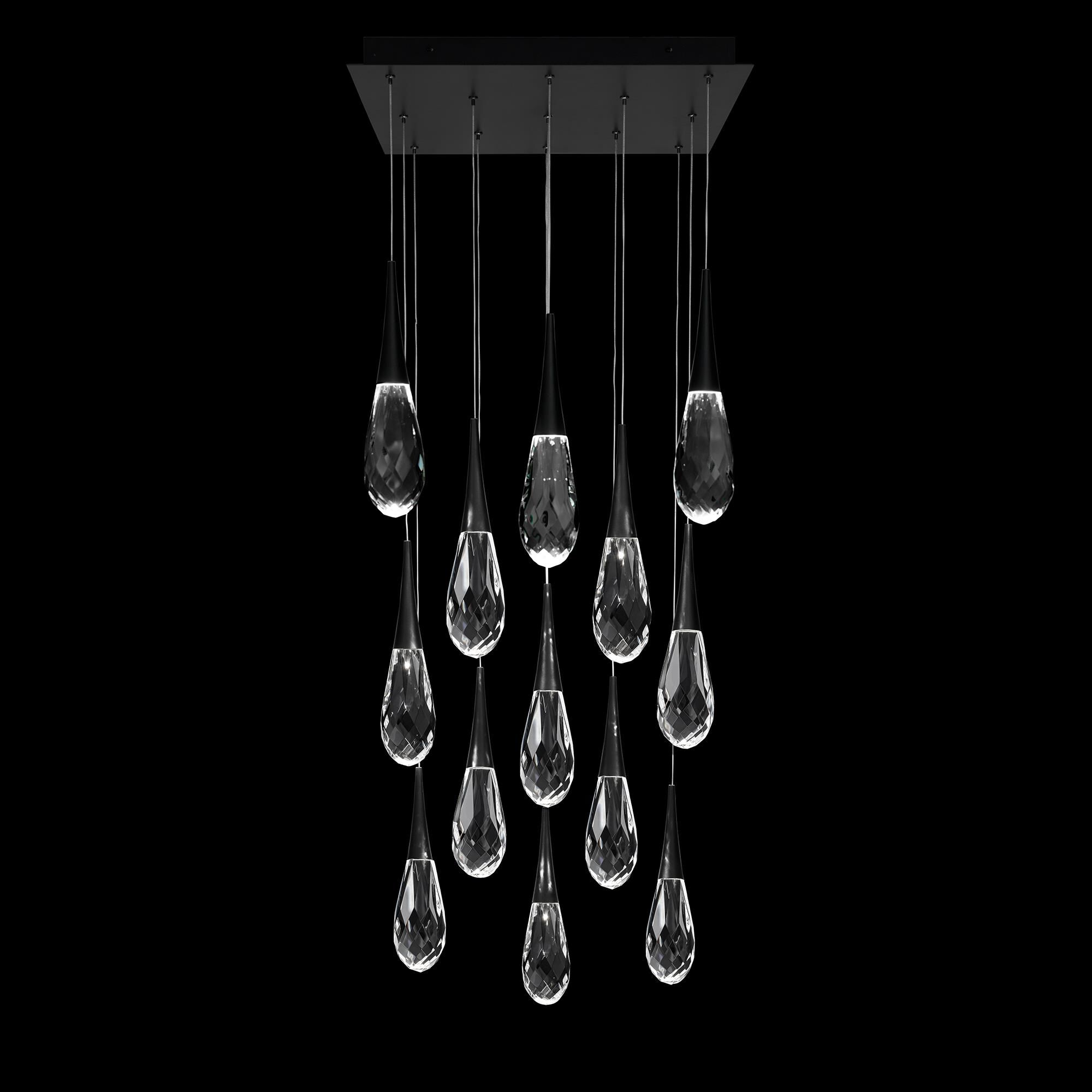 Shown in Black finish and Optic Crystal crystal