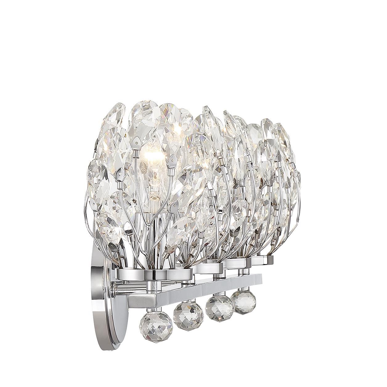 Shown in Chrome finish and Clear crystal