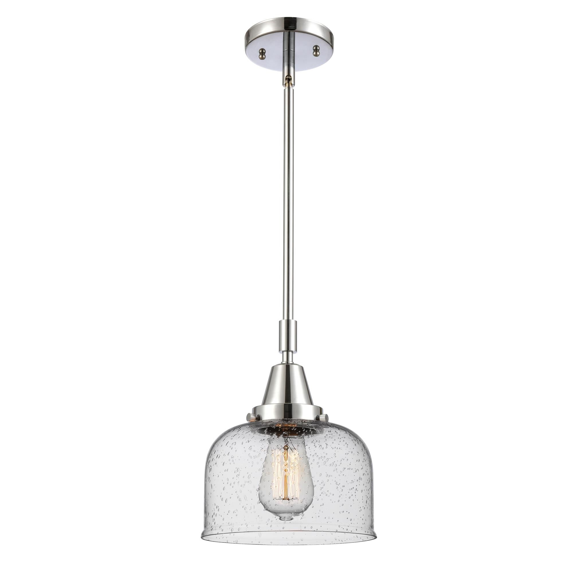 Shown in Polished Chrome finish and Seedy Large Bell glass