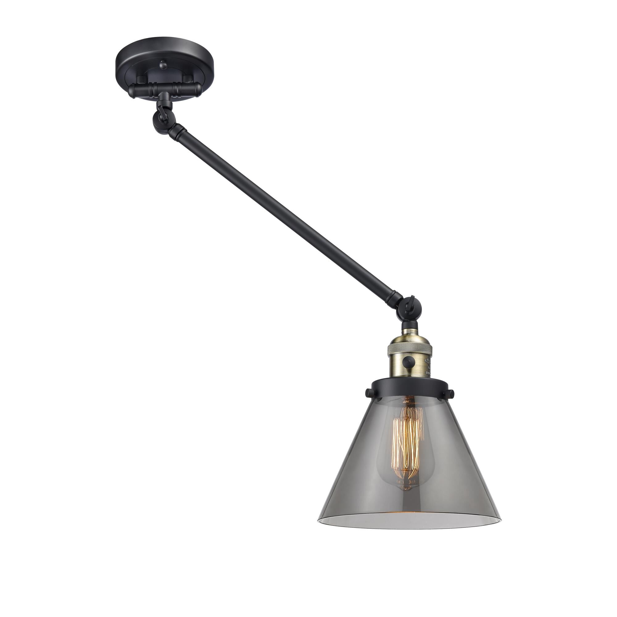 Bruno Marashlian Large Cone Wall Swing Lamp by Innovations Lighting