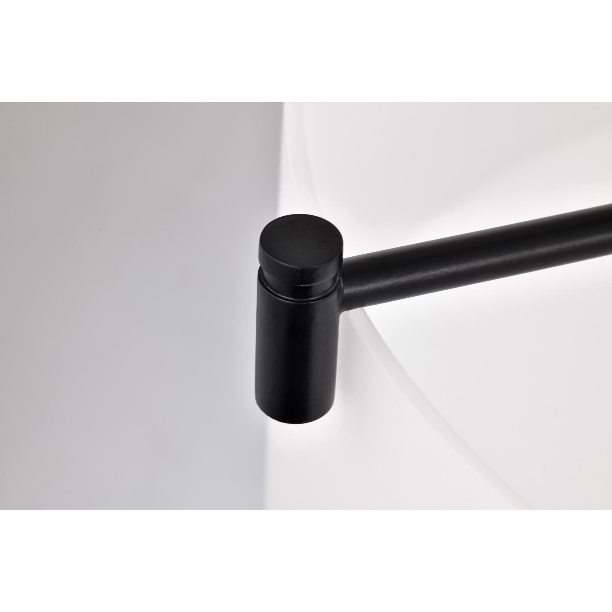 Shown in Matte Black finish and White Opal glass