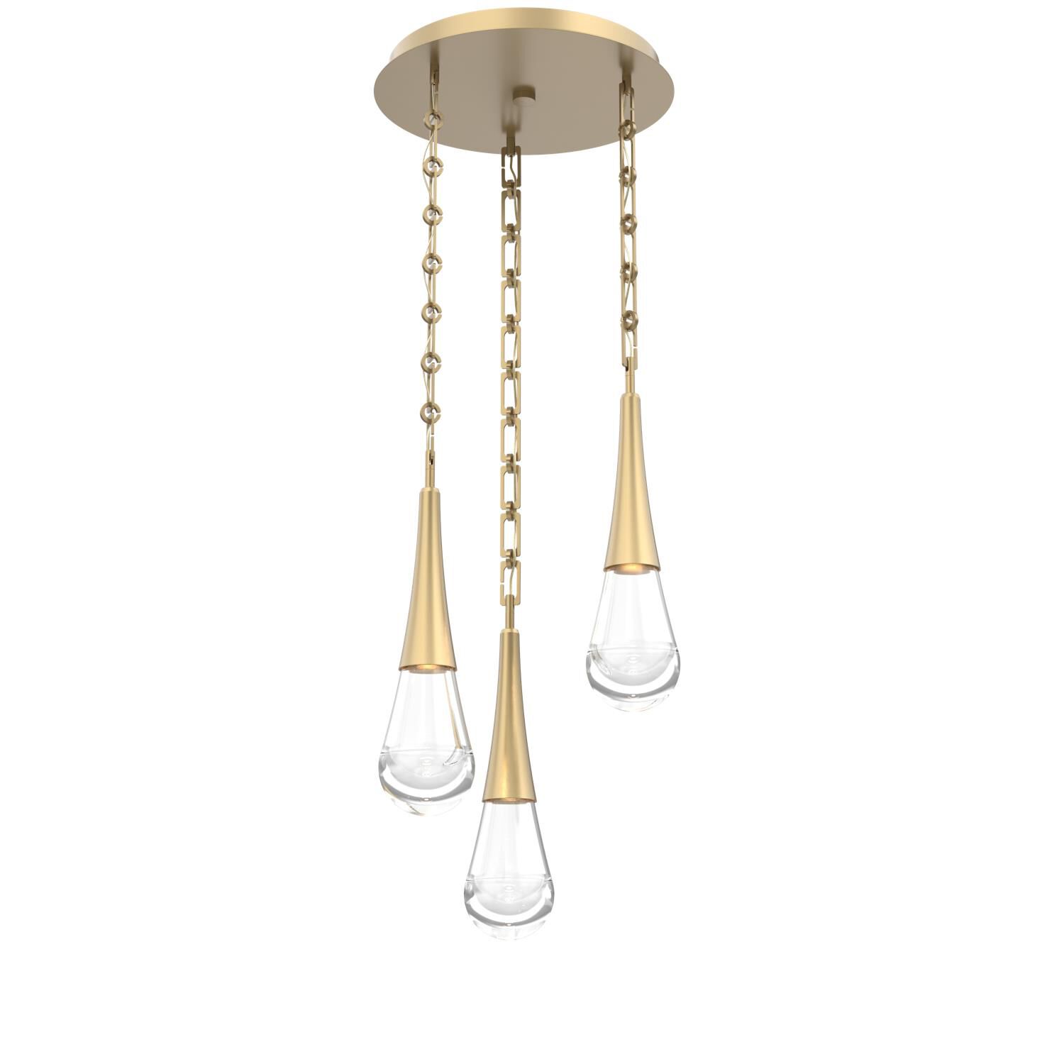 Shown in Gilded Brass finish and Clear glass