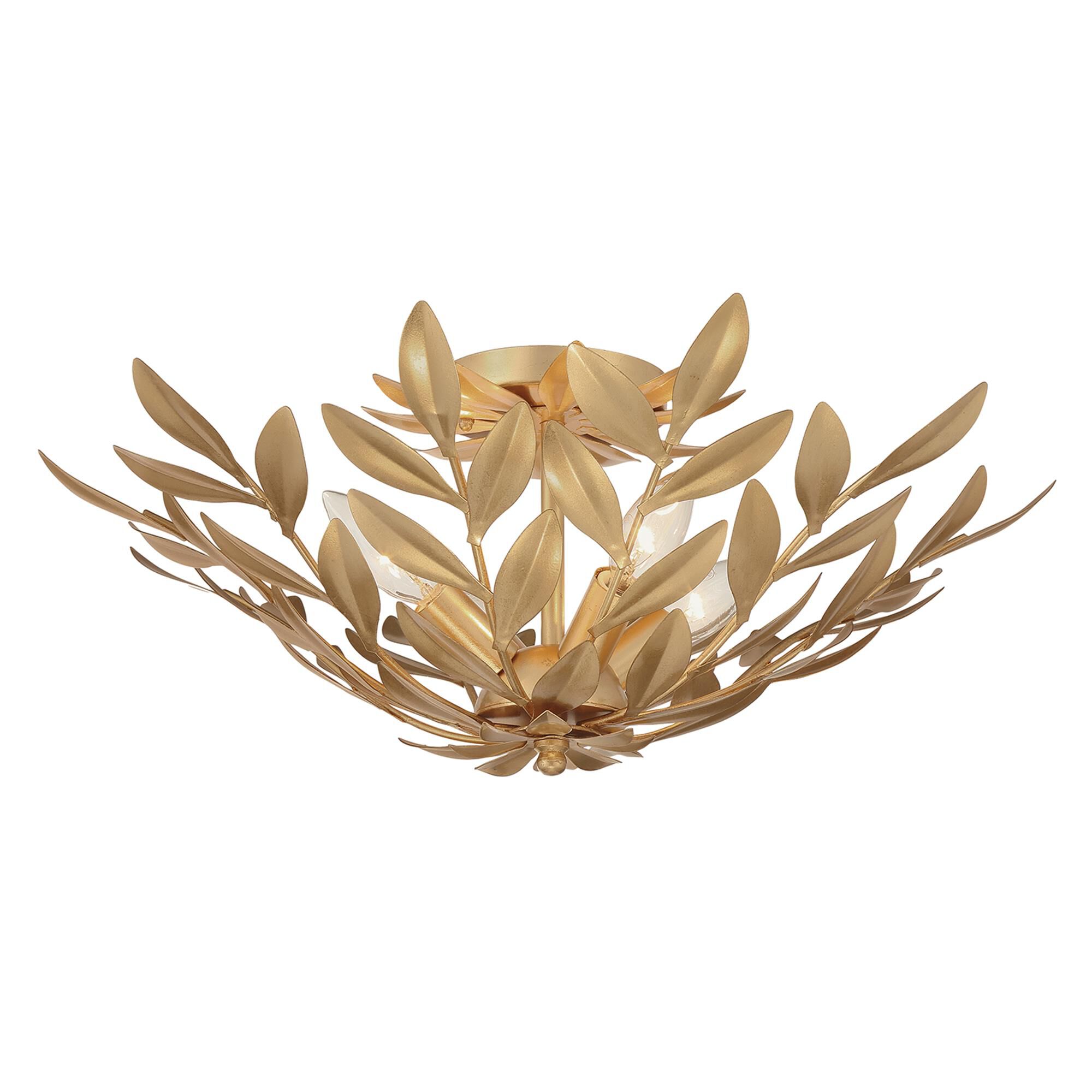 Shown in Antique Gold finish and Metal Lenses and Handcut Crystal crystal