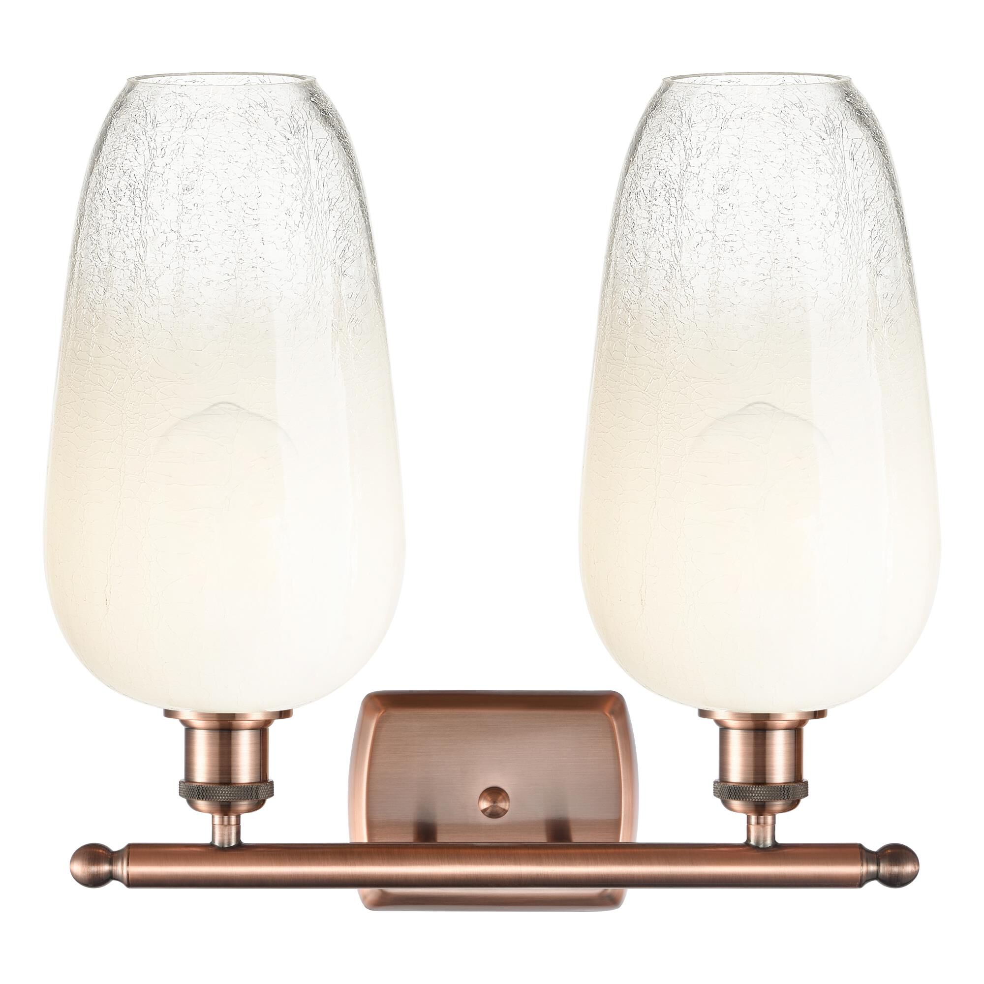 Shown in Antique Copper finish and Opal glass