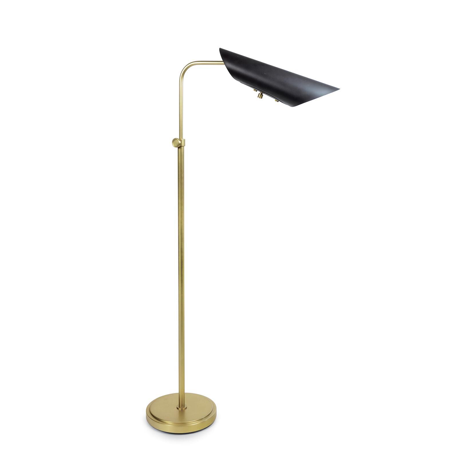 Shown in Blackened Brass and Natural Brass finish and Metal shade