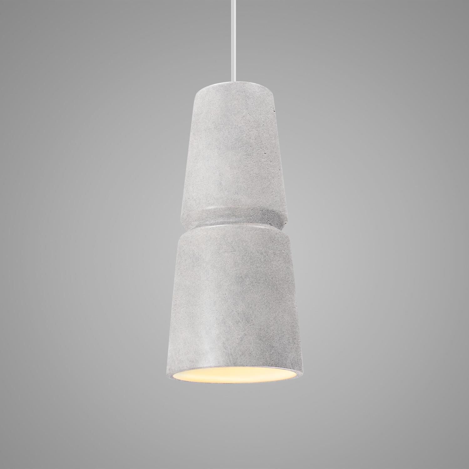 Shown in Matte Black finish and Concrete Ceramic shade