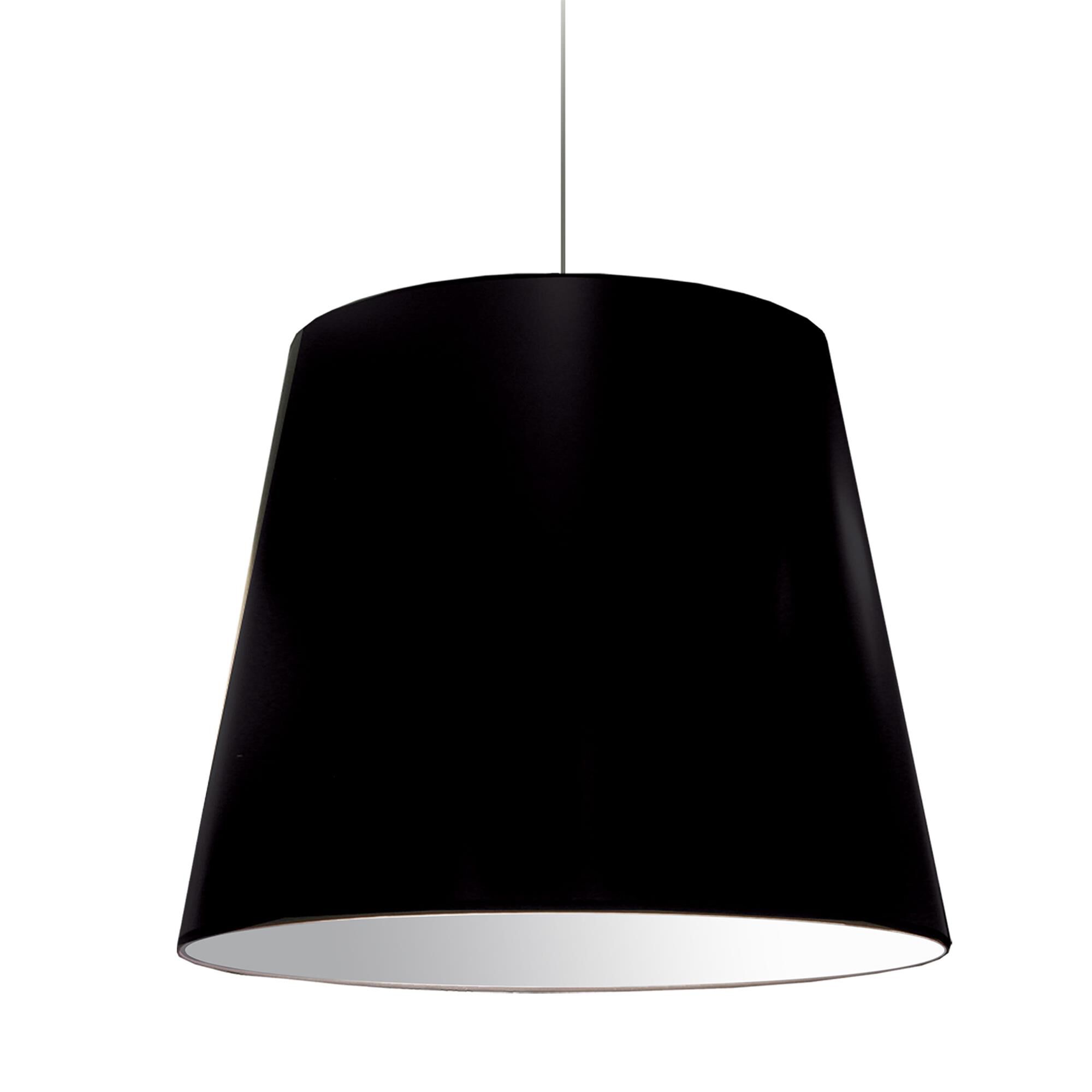Shown in Black finish and Black - White shade and Polished Chrome accent