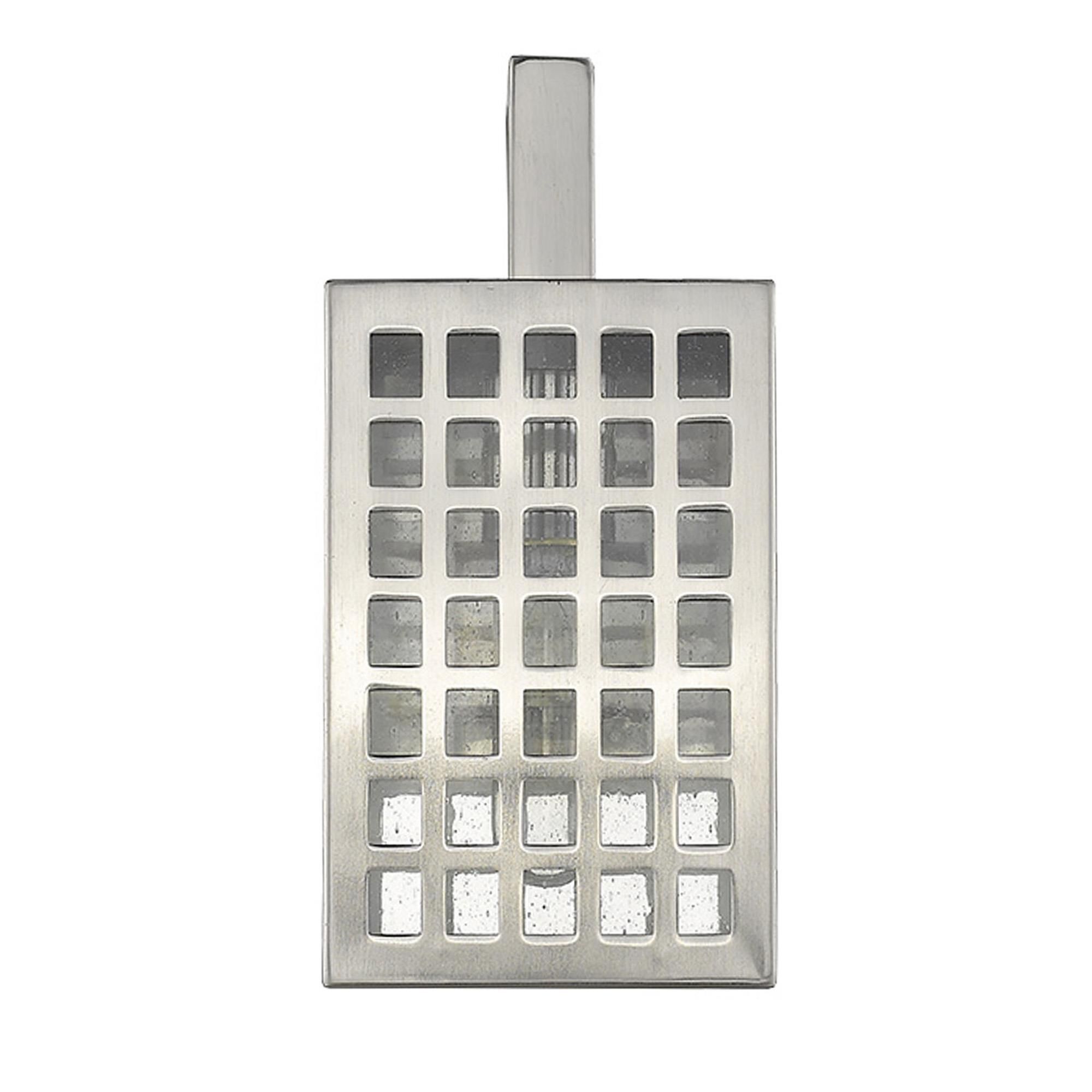 Shown in Satin Nickel finish and Clear glass and Clear, Seedy Glass Panes shade