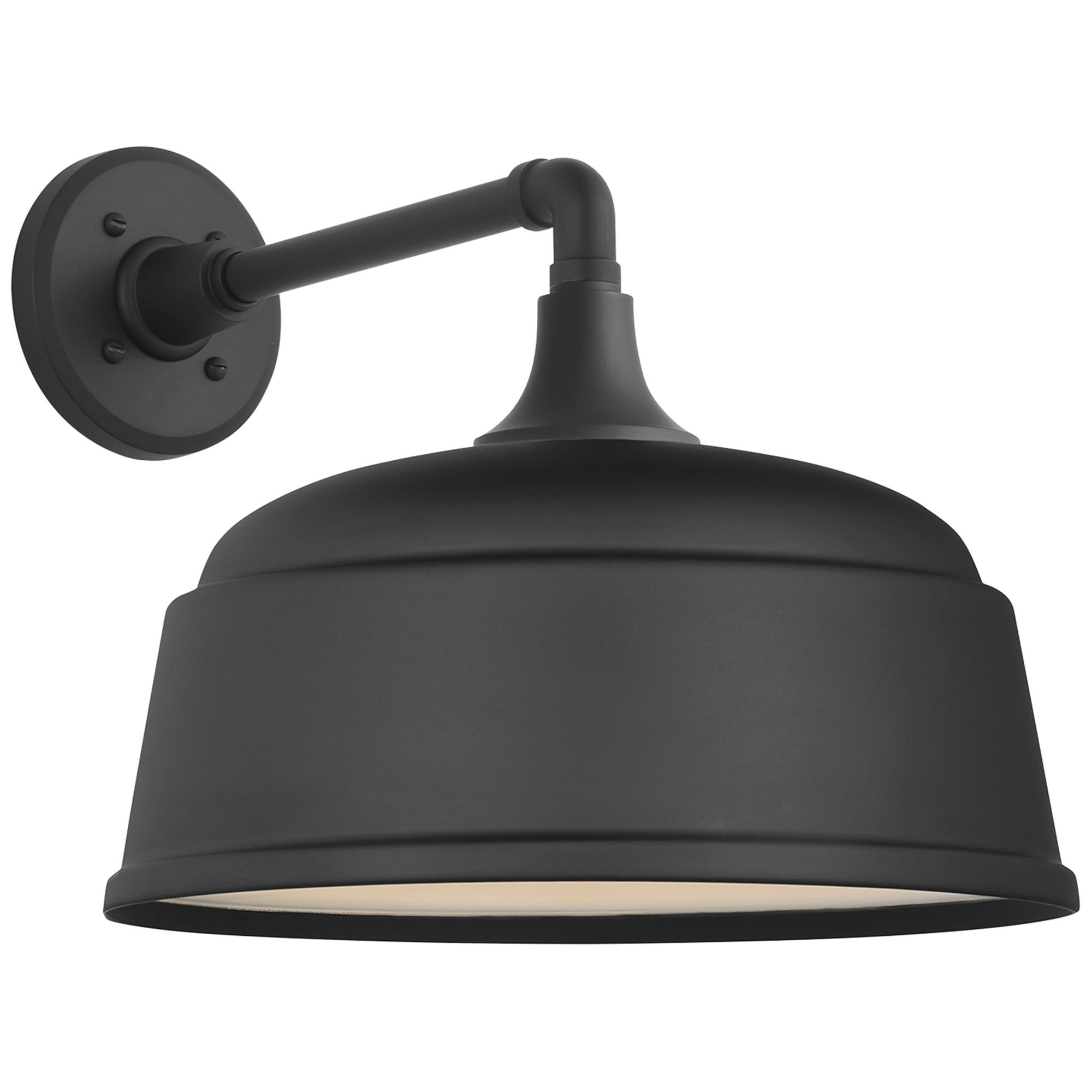 Shown in Matte Black finish and Matte Black Rockhouse shade