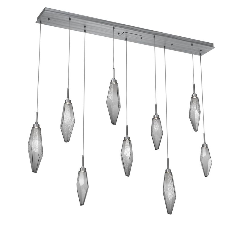 Rock Crystal Linear Suspension Light by Hammerton Studio