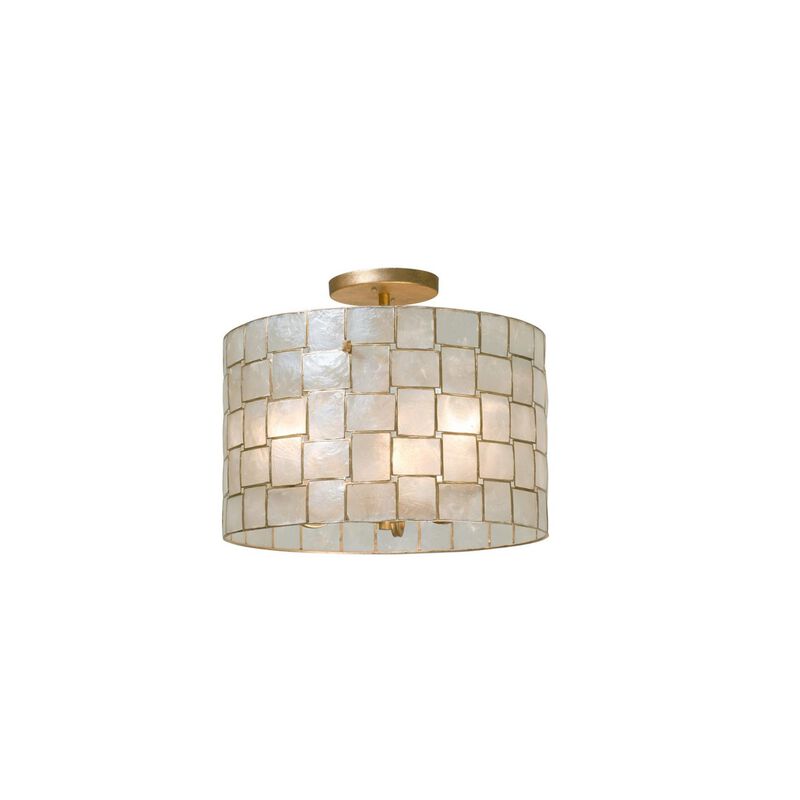 Roxy 17 Inch 3 Light Semi Flush Mount by Kalco