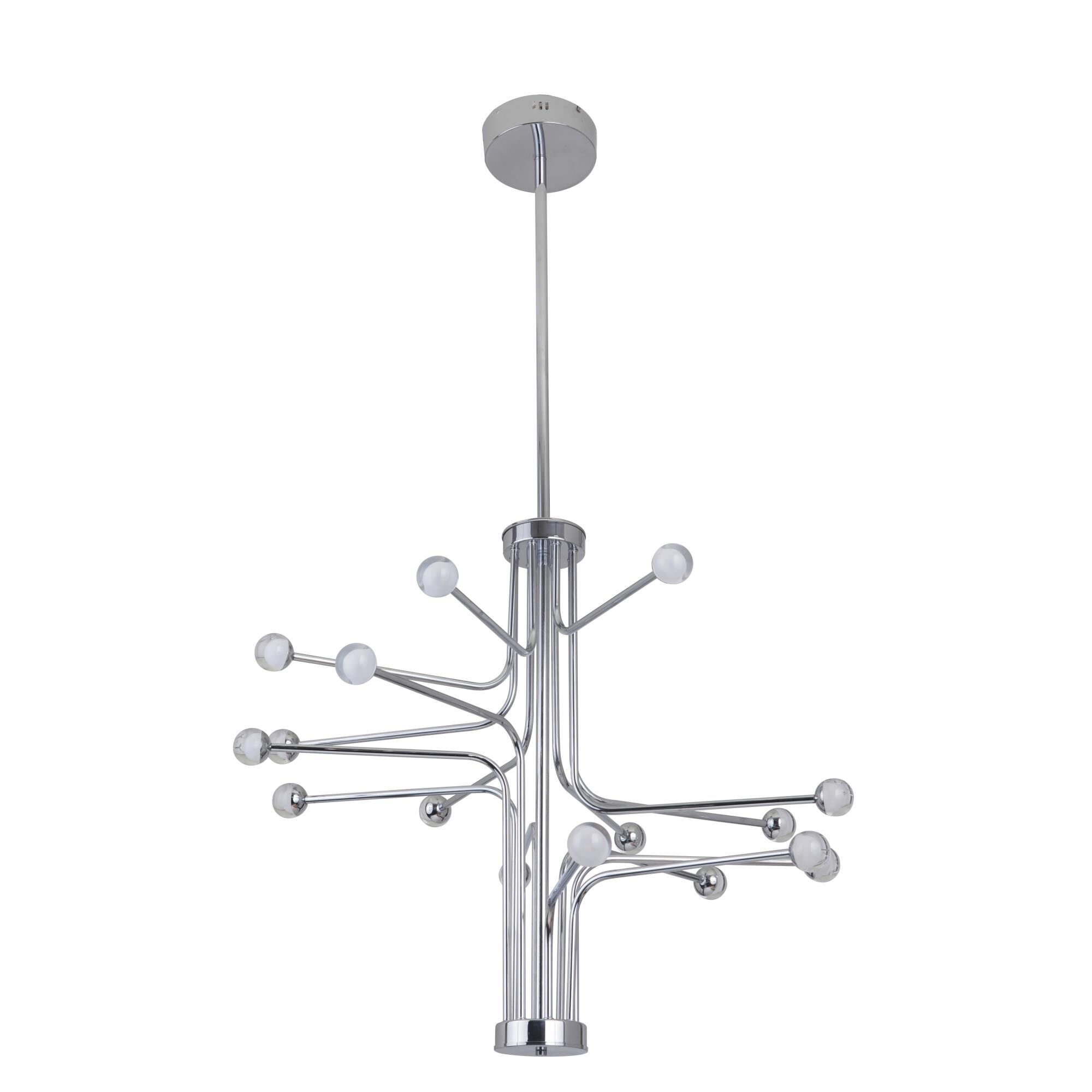 Shown in Chrome finish and Yes glass and Yes shade