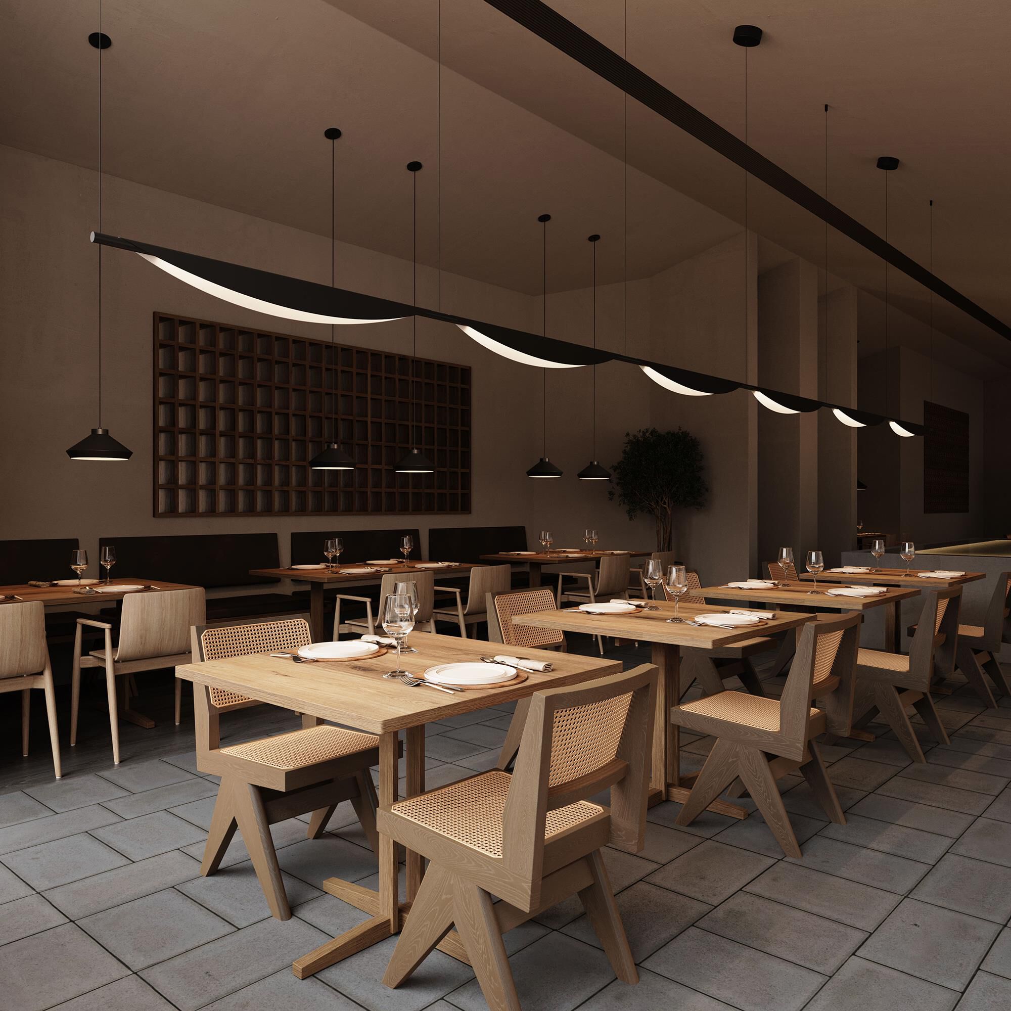 Sonneman Tela 78 Inch 2 Light LED Linear Suspension Light by SONNEMAN