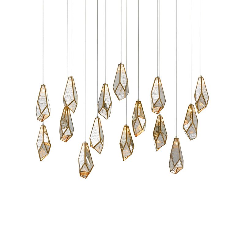 Glace 48 Inch 15 Light LED Linear Suspension Light by Currey and Company