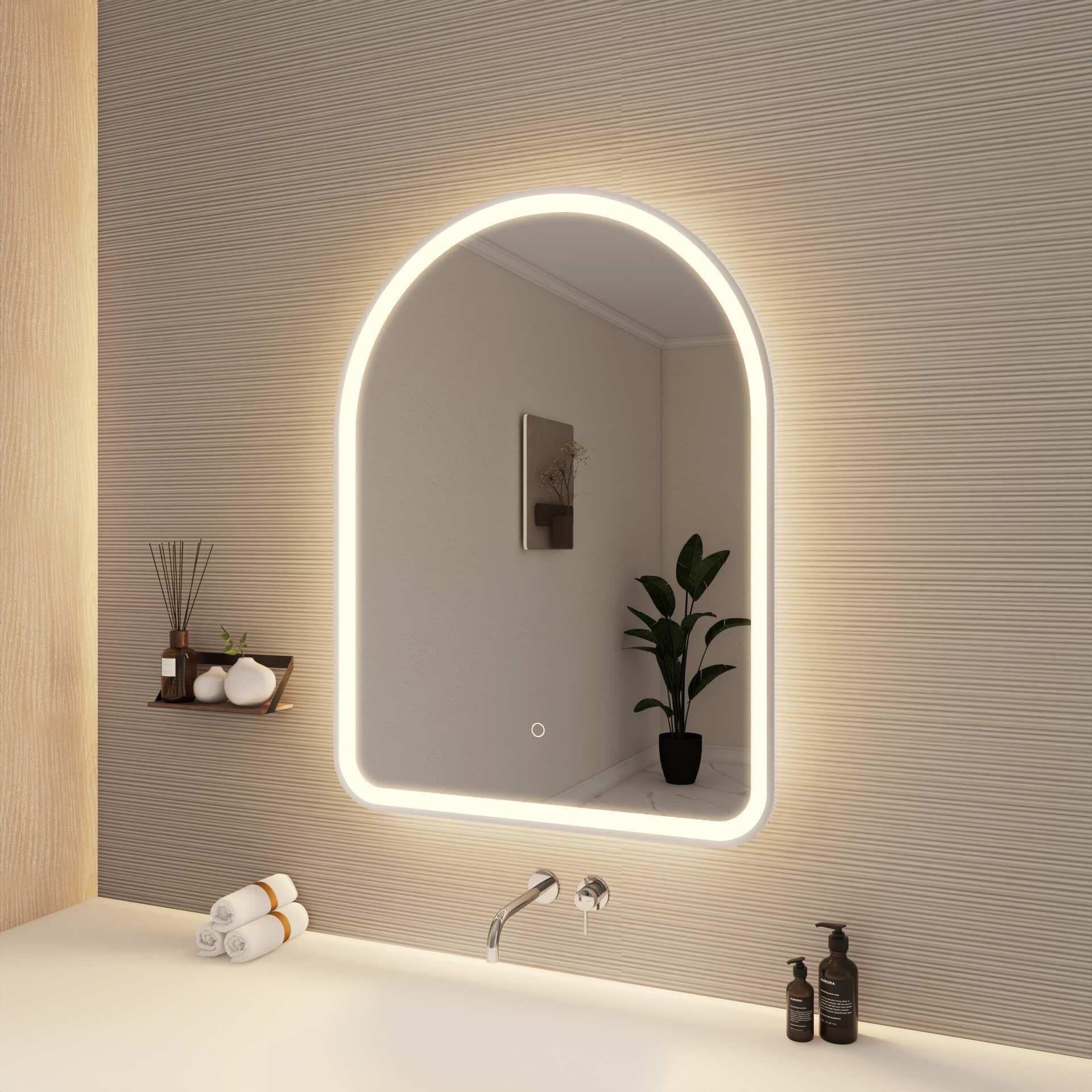 Harmoni 36 Inch Arched LED Lighted Mirror by Elegant Decor