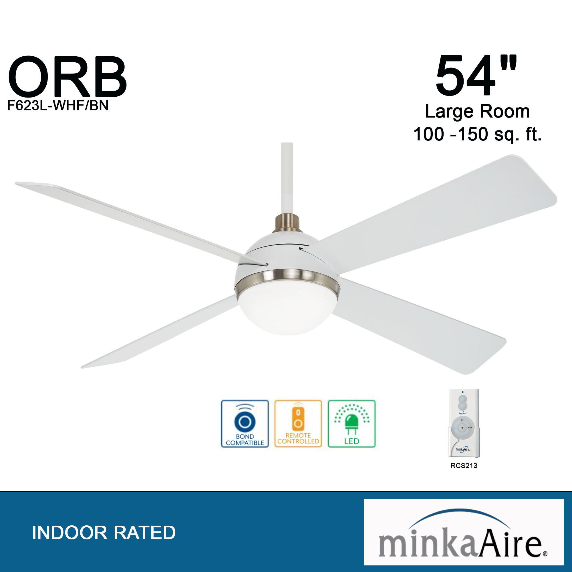 Shown in Flat White/Brushed Nickel Finish finish and White glass