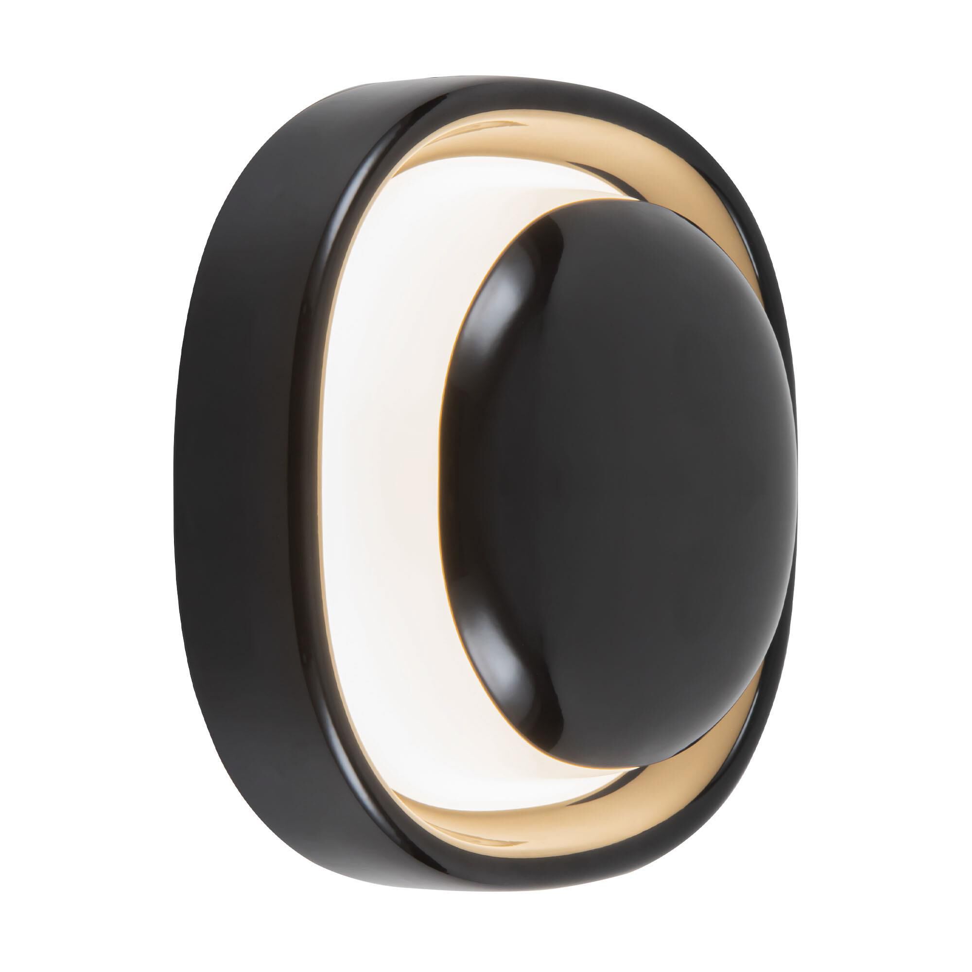 Shown in Glossy Black finish and Matte Opal glass