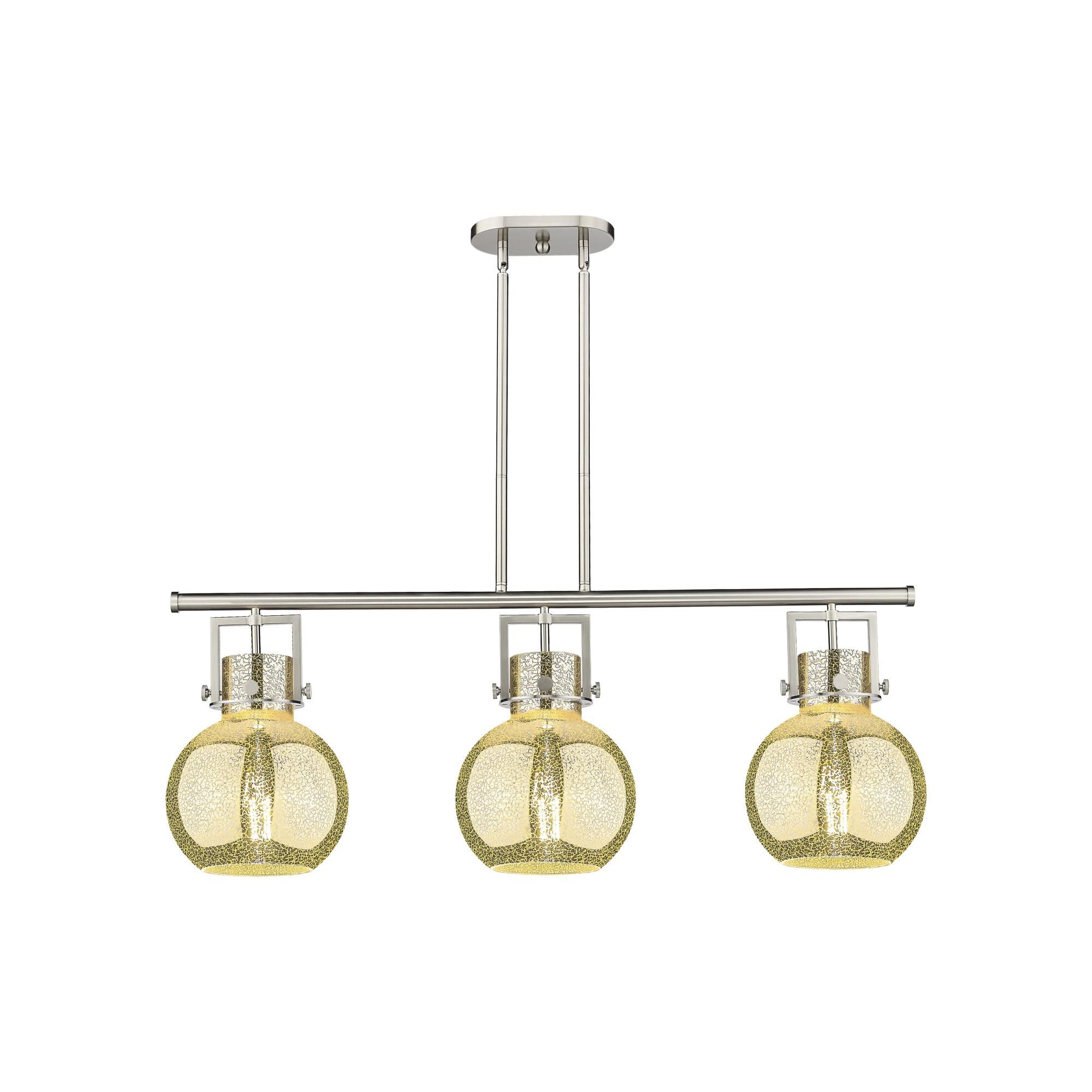 Shown in Satin Nickel finish and Mercury shade