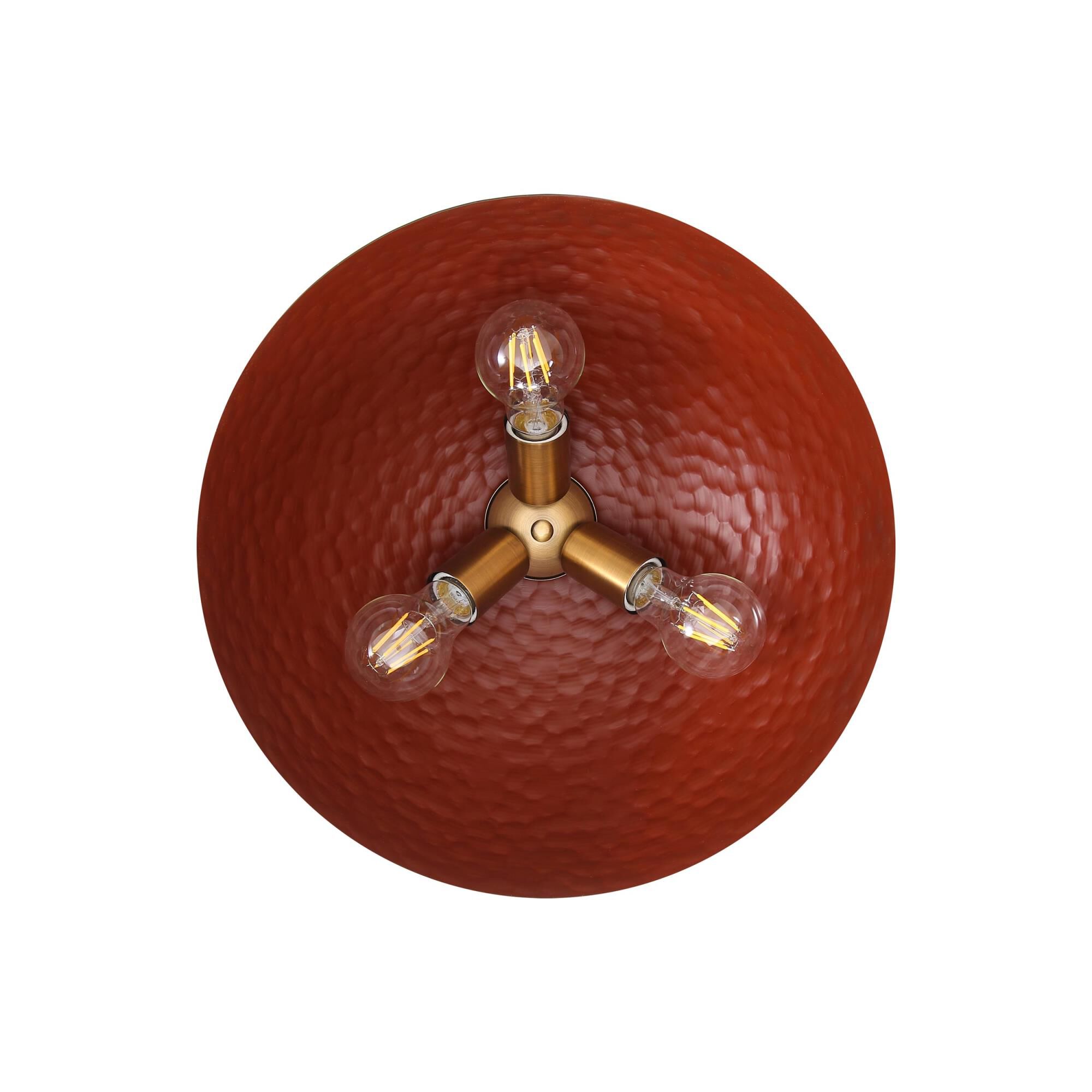 Shown in Modern Brass finish and Russet Clay shade