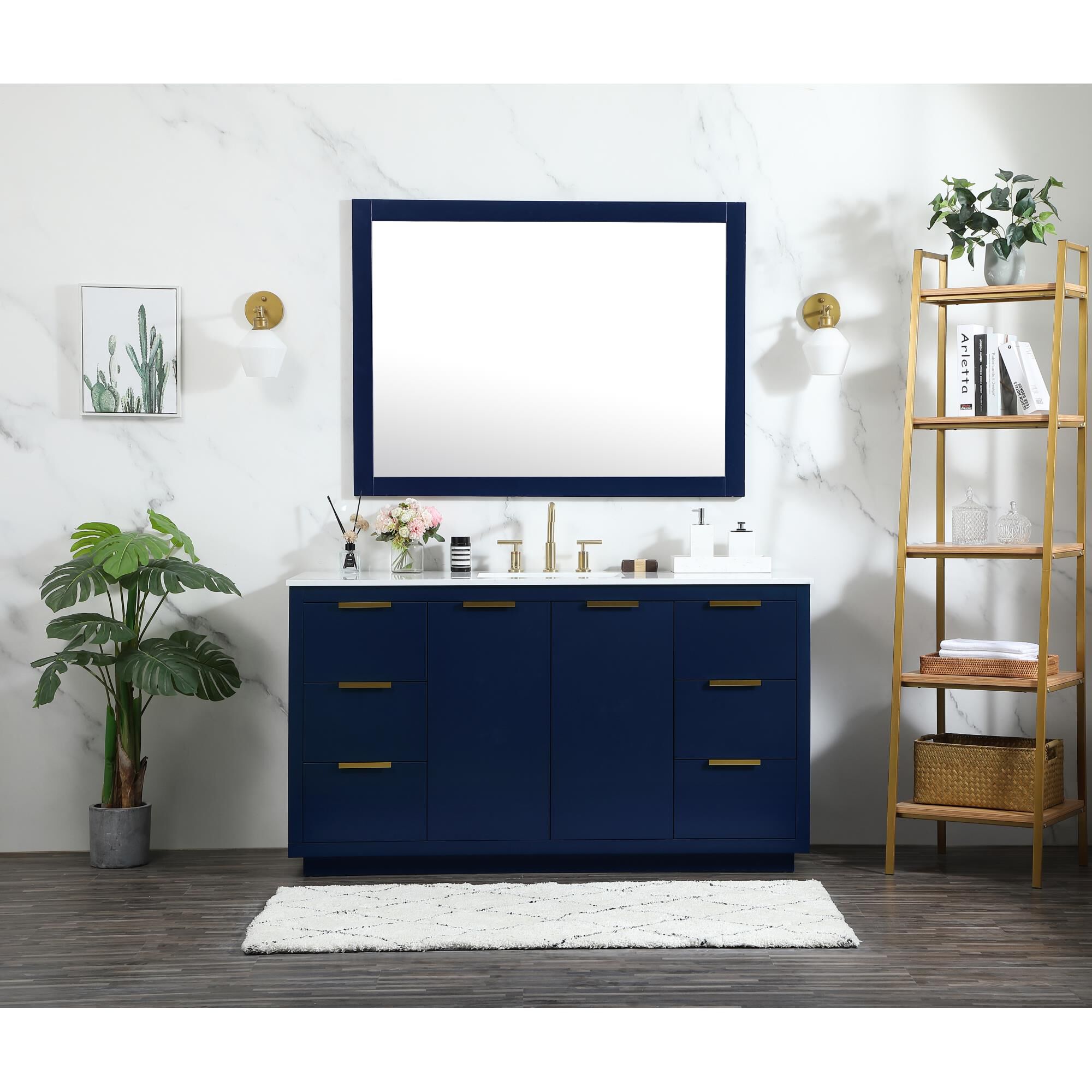 Shown in Blue finish