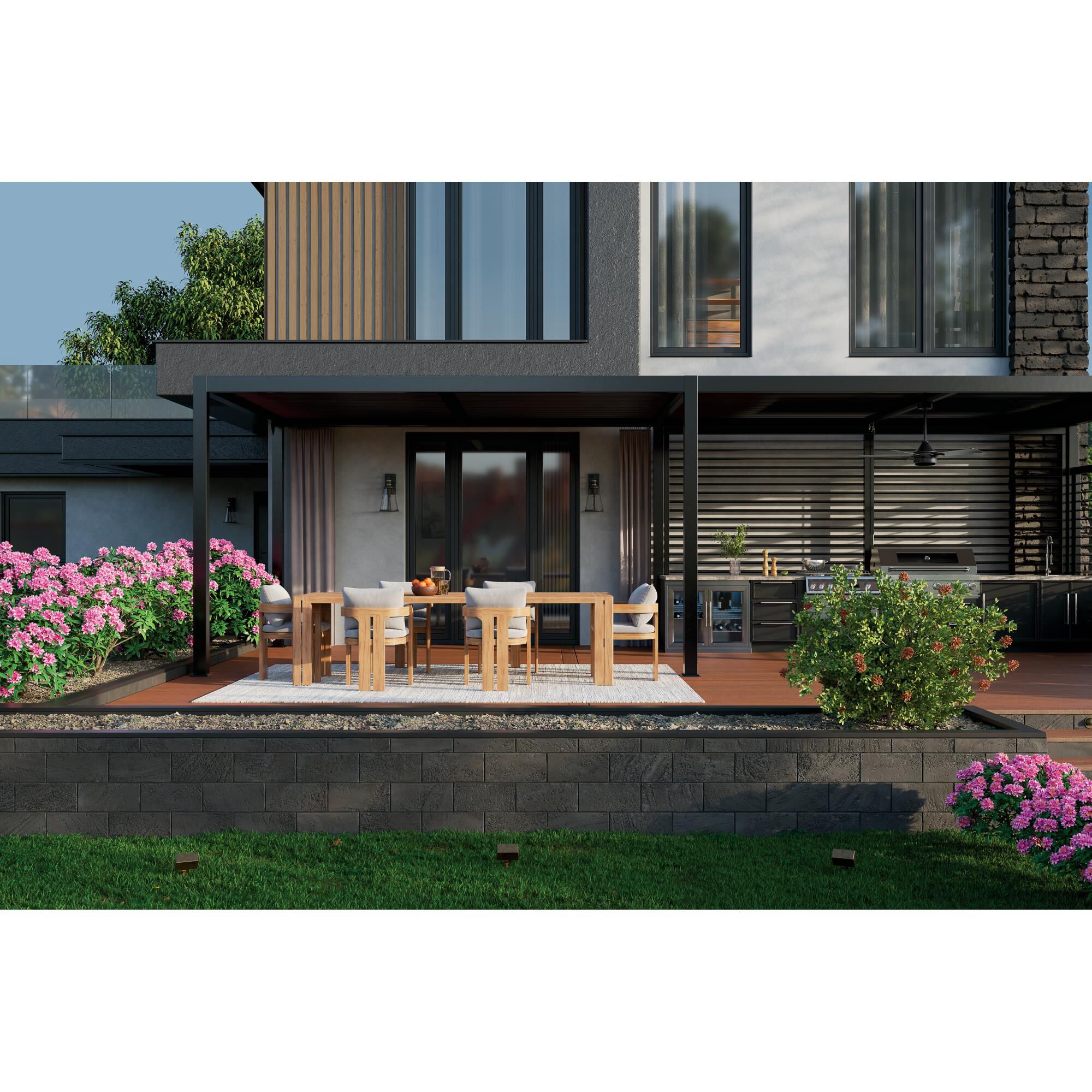 Shown in Black Textured finish and Clear glass