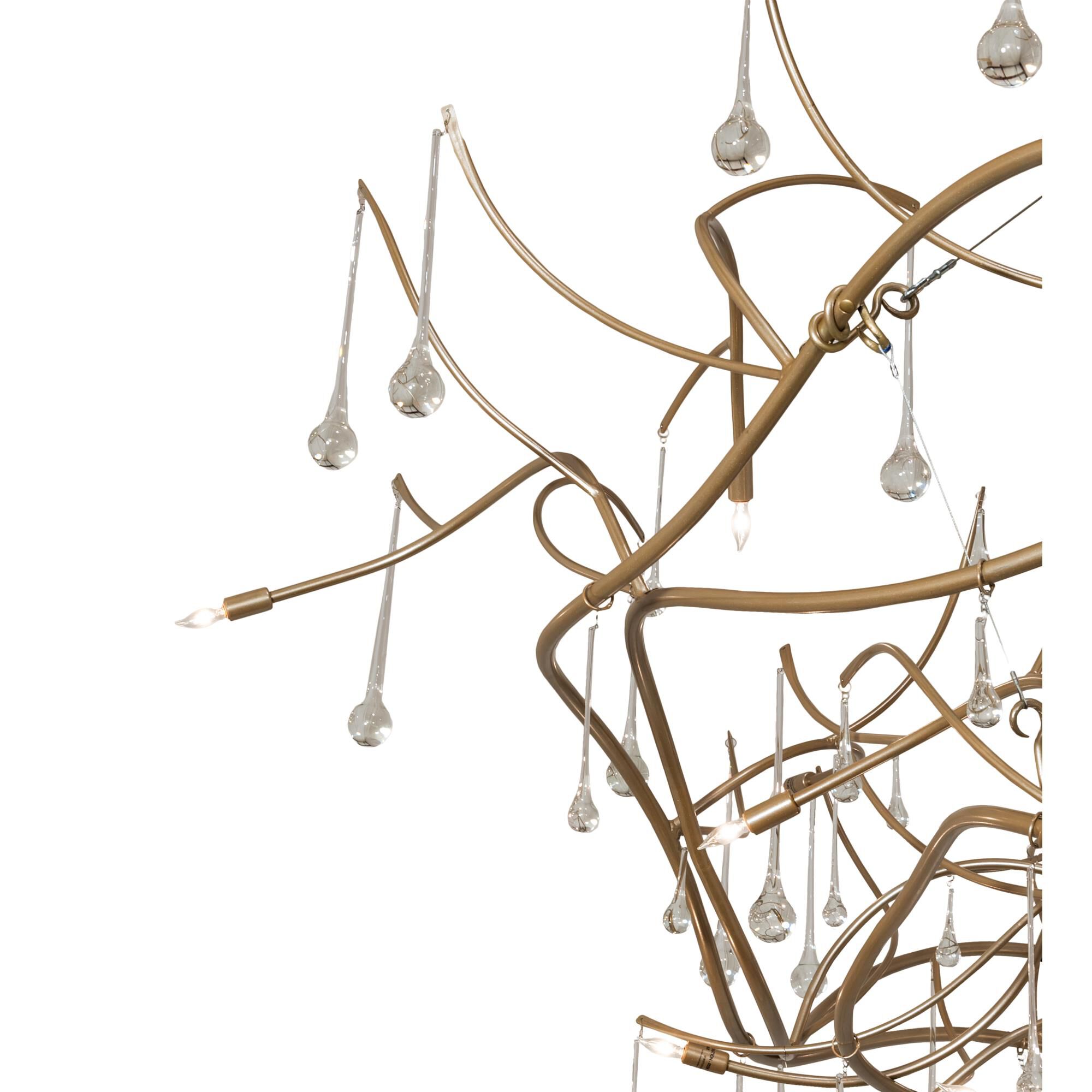 Shown in Crystal finish and Gold glass