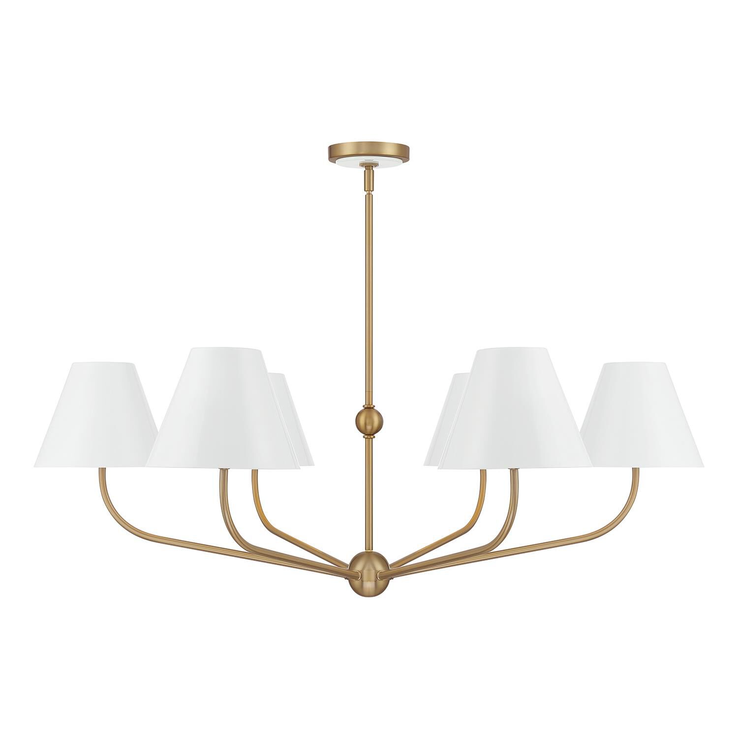 Shown in Vibrant Gold and White finish and Steel shade