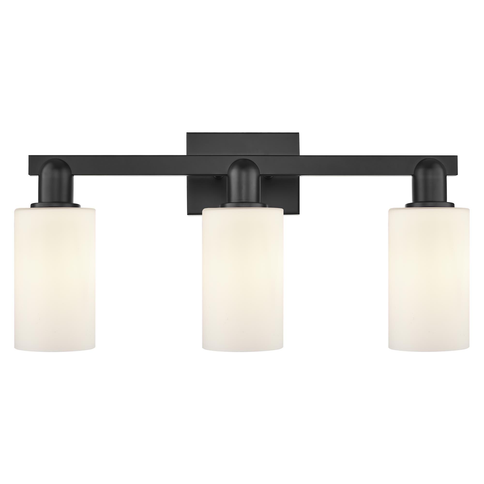 Shown in Matte Black finish and Matte White glass