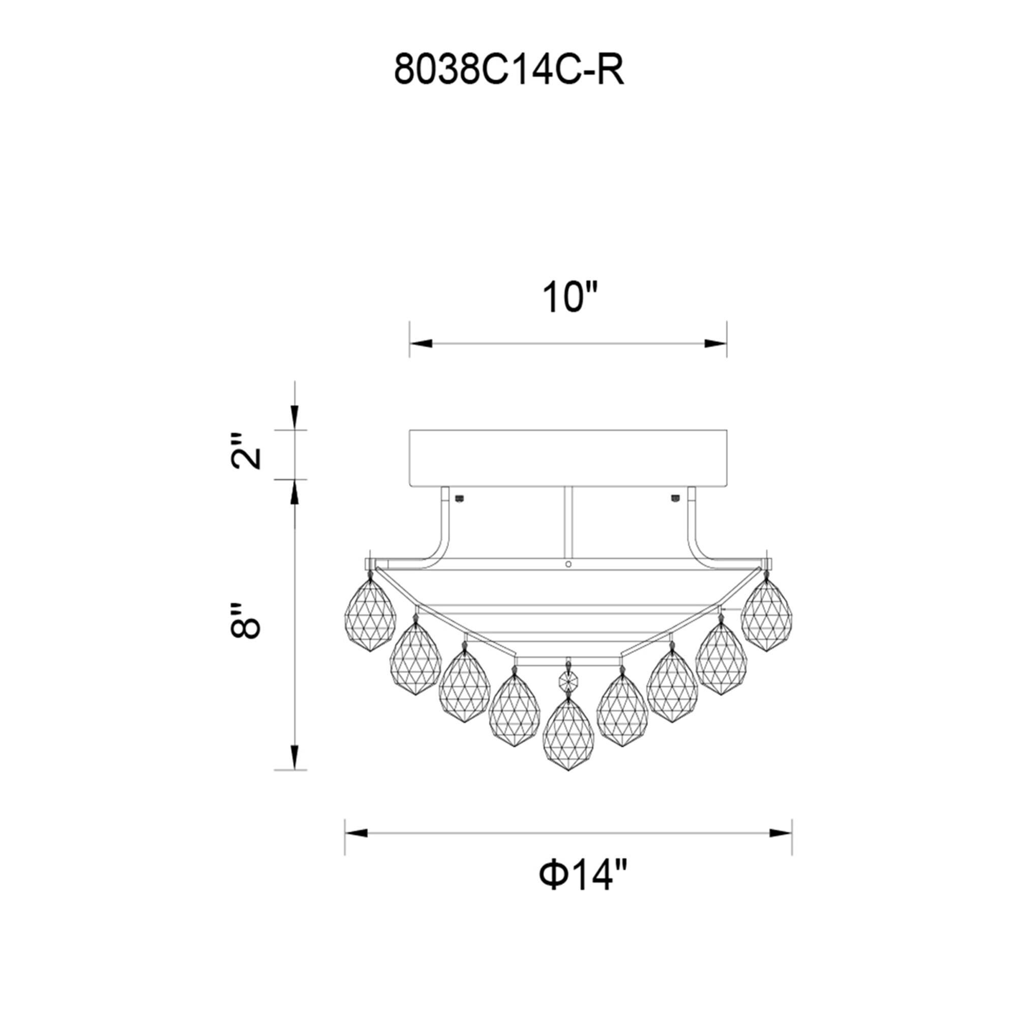 Queen 14 Inch 4 Light Flush Mount by CWI Lighting