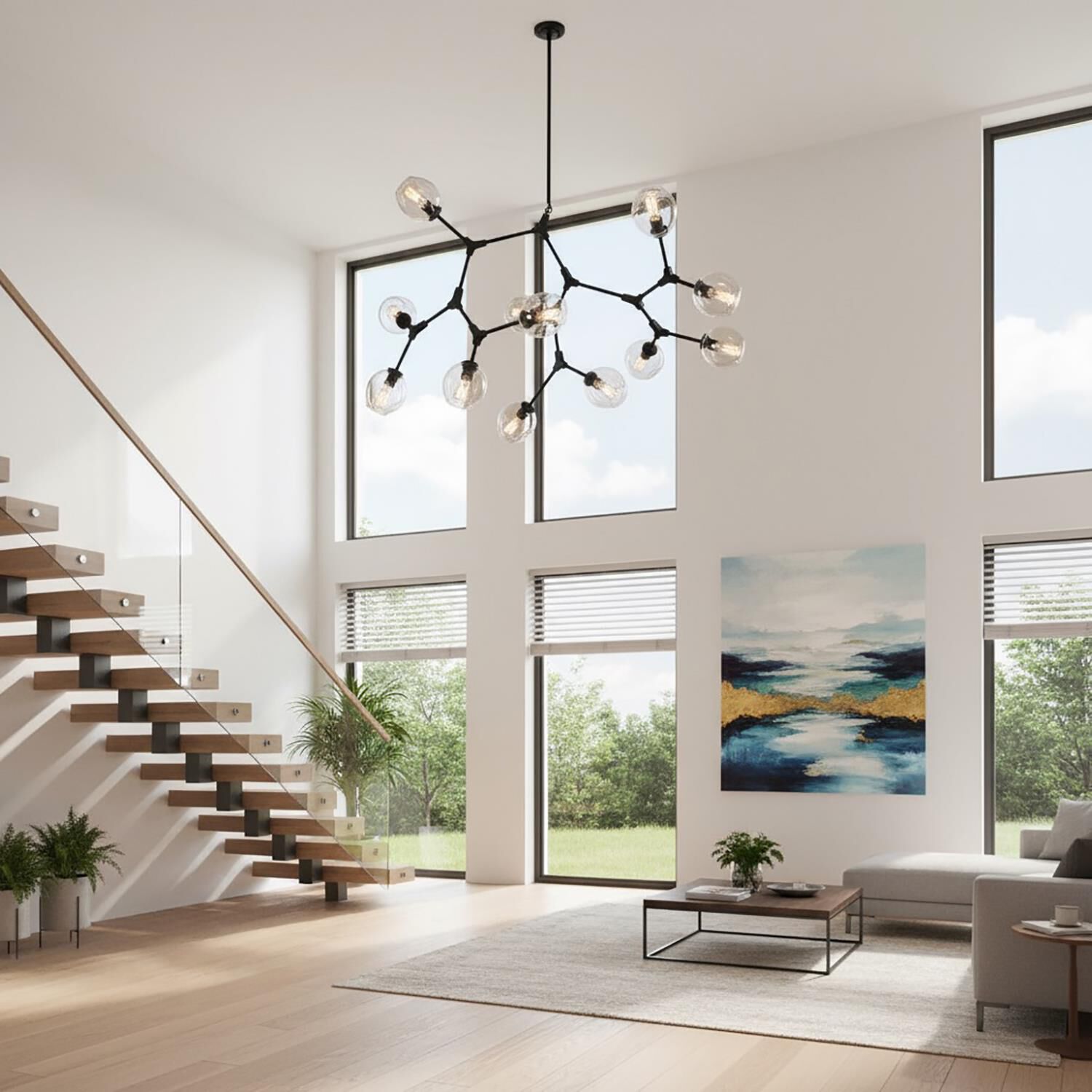 Organic 55 Inch Large Pendant by Artcraft