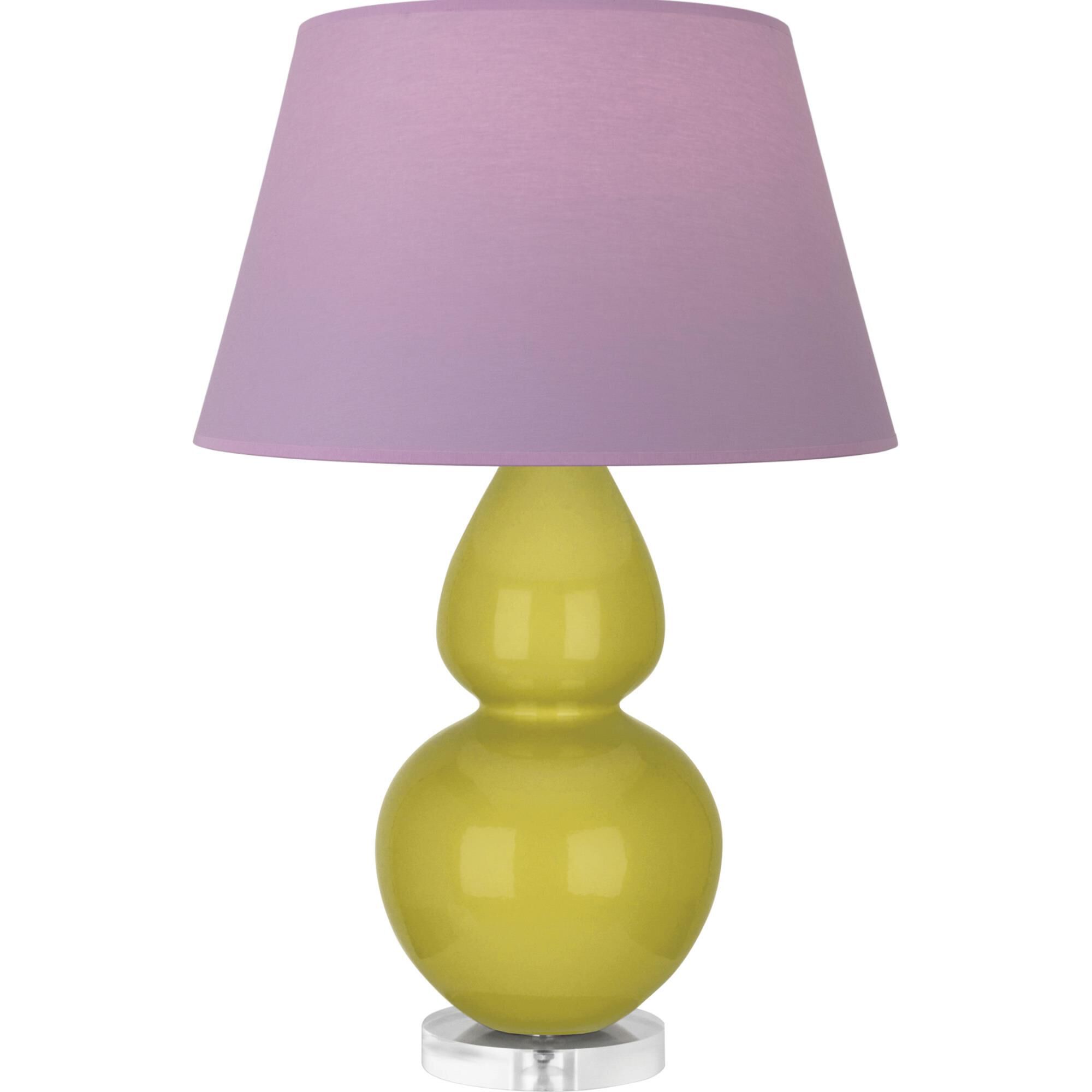 Shown in Citron finish and Lavender and Plum shade and Lucite accent