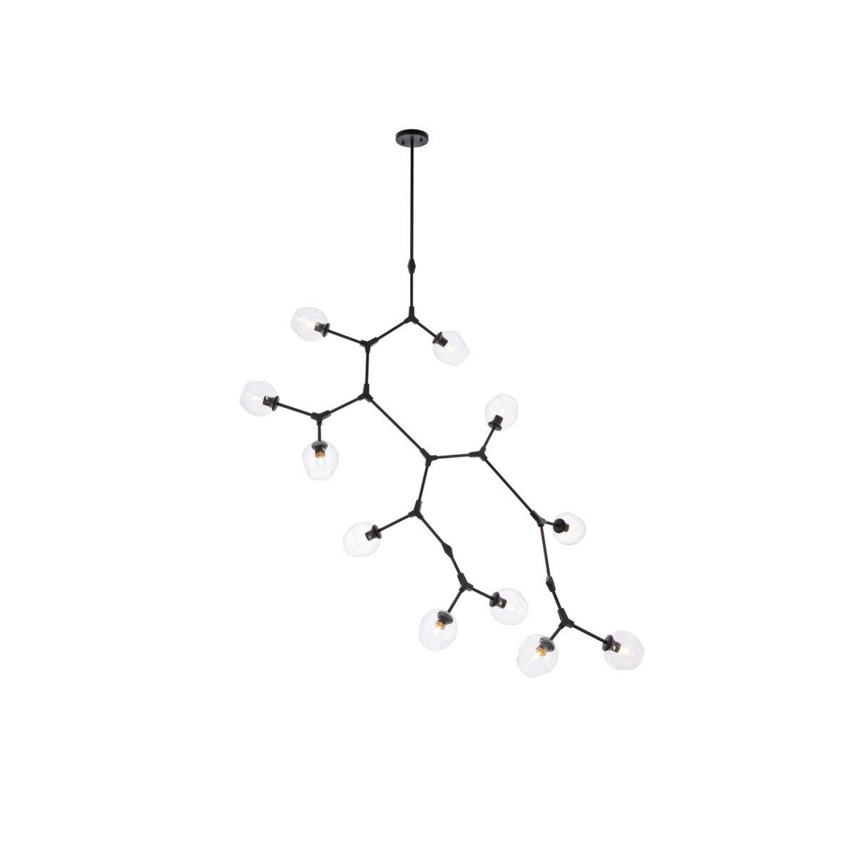 Shown in Brass finish and Clear glass