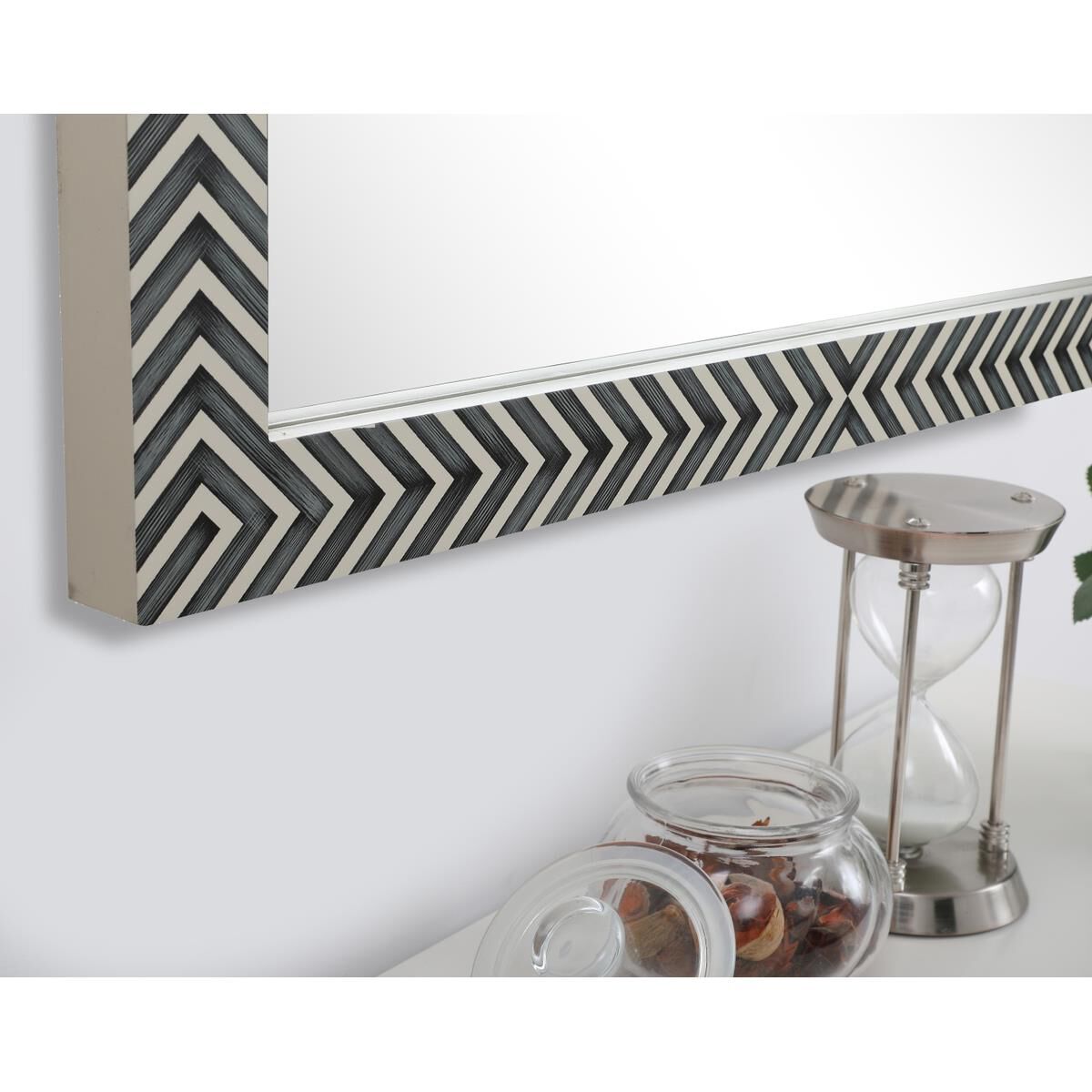 Rectangular mirror 40x32 inch in chevron Wall Mirror by Elegant Decor