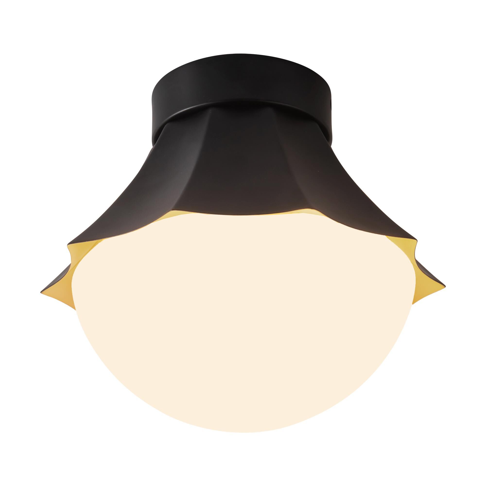 Shown in Matte Black finish and Matte Opal glass