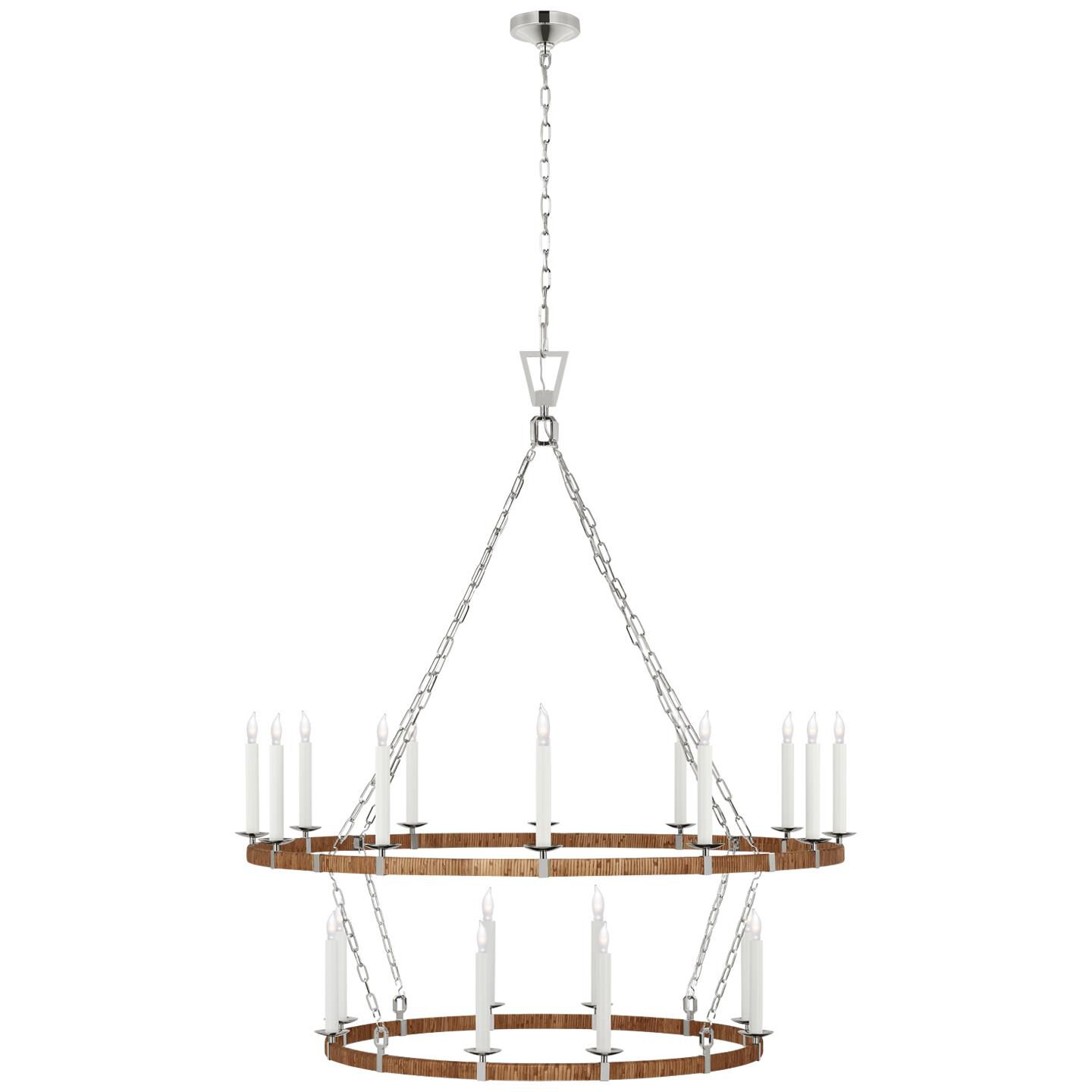 Shown in Polished Nickel and Natural Rattan finish