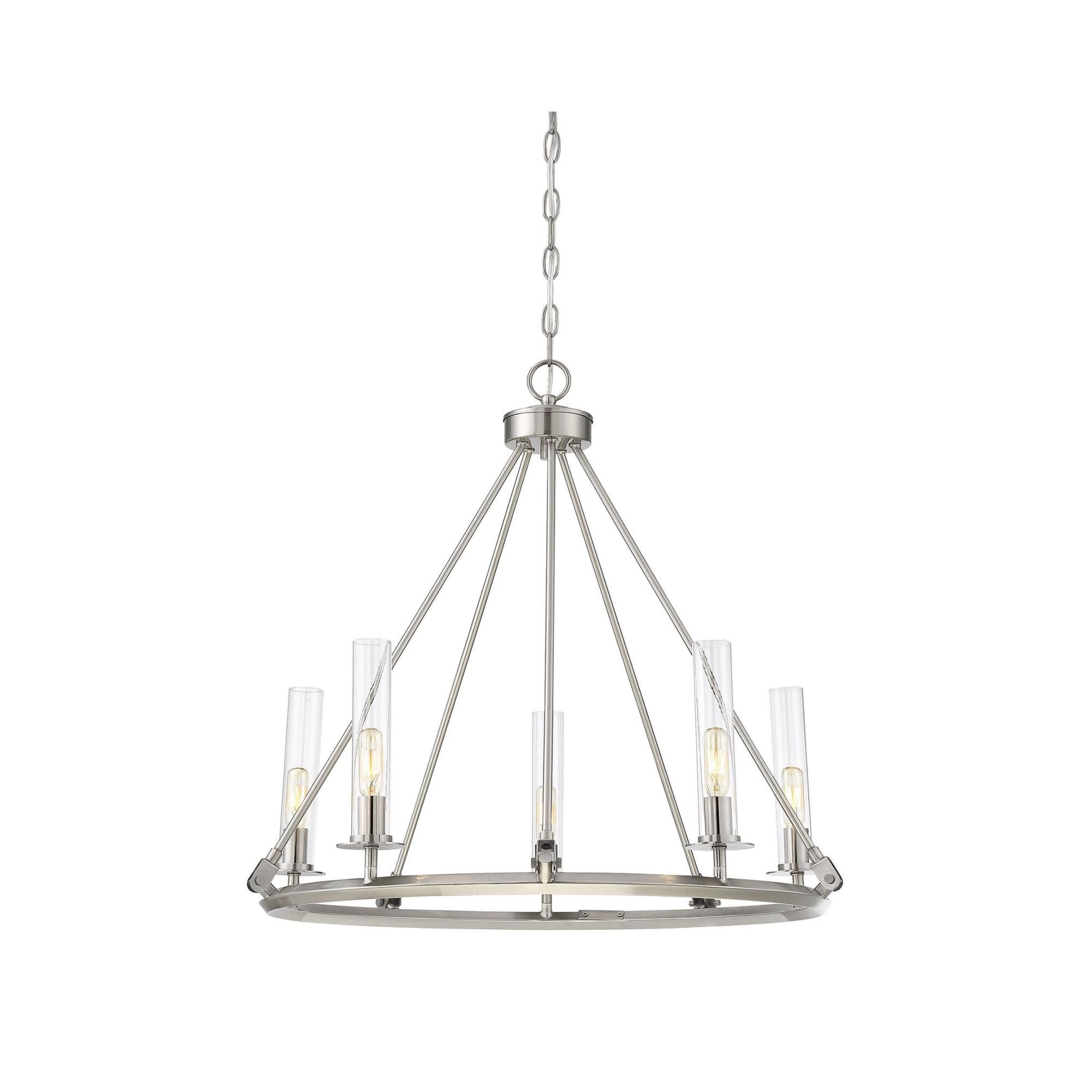 Shown in Brushed Pewter finish and Clear glass 