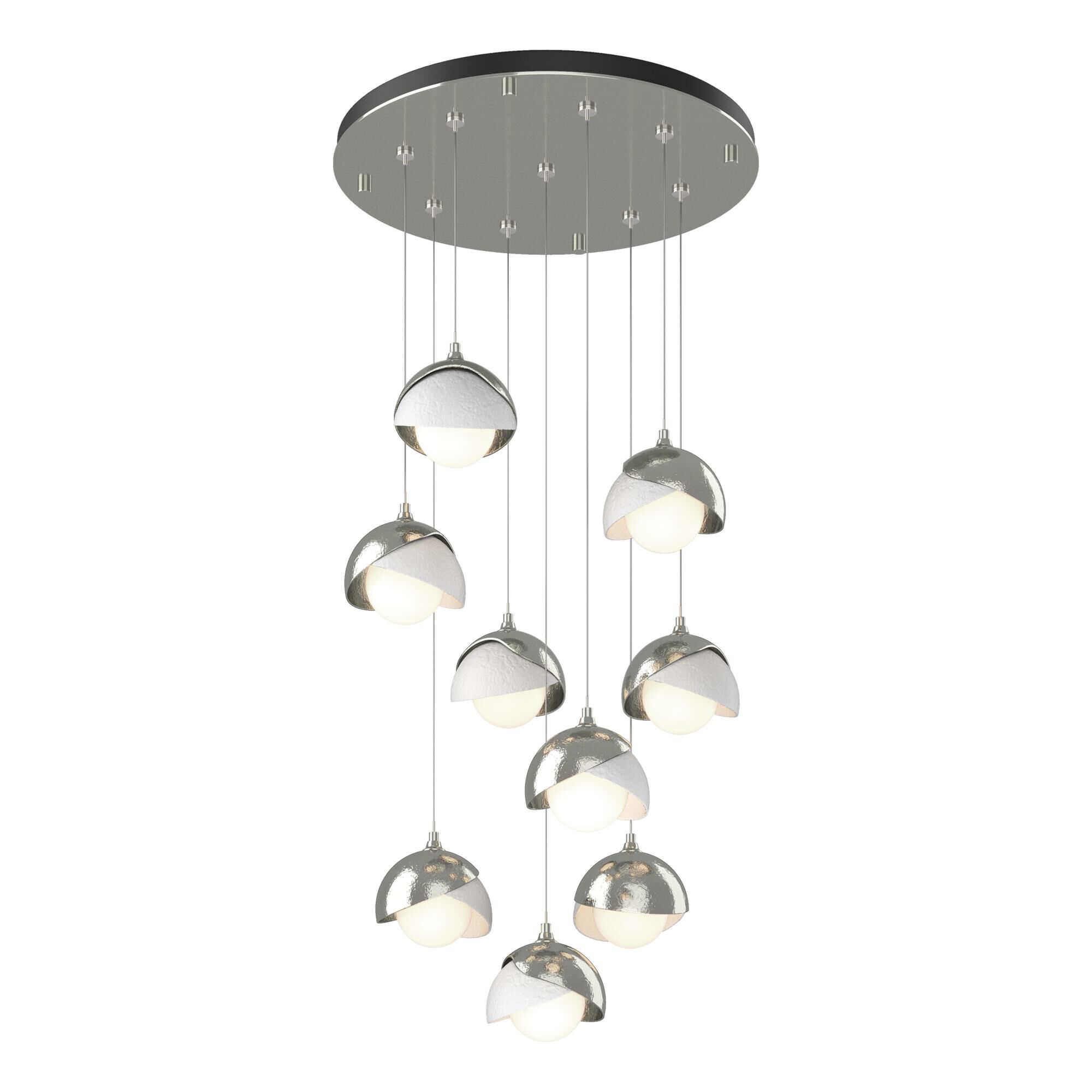 Shown in Sterling finish and Opal glass