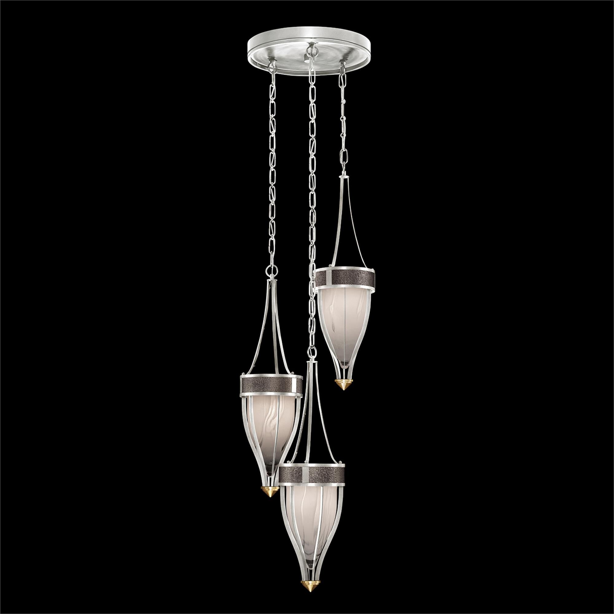 Shown in Silver Leaf and Brass  finish and Pebble accent