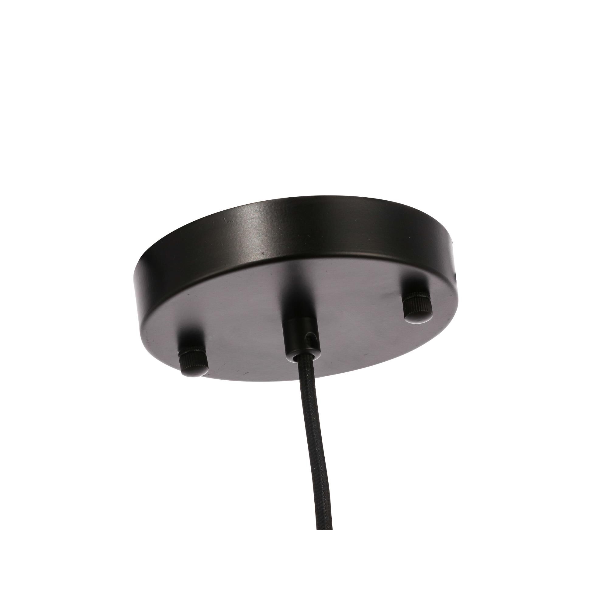 Shown in Black finish and Clear Bubble  glass