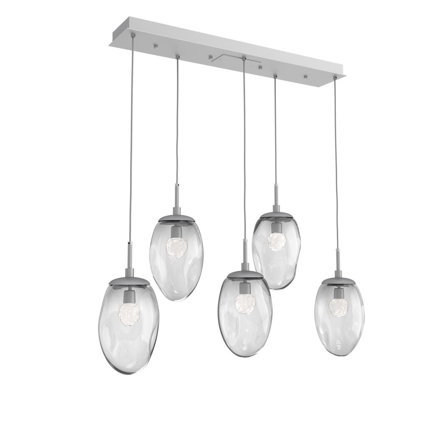 Shown in Classic Silver finish and Floret Inner And Clear Outer glass