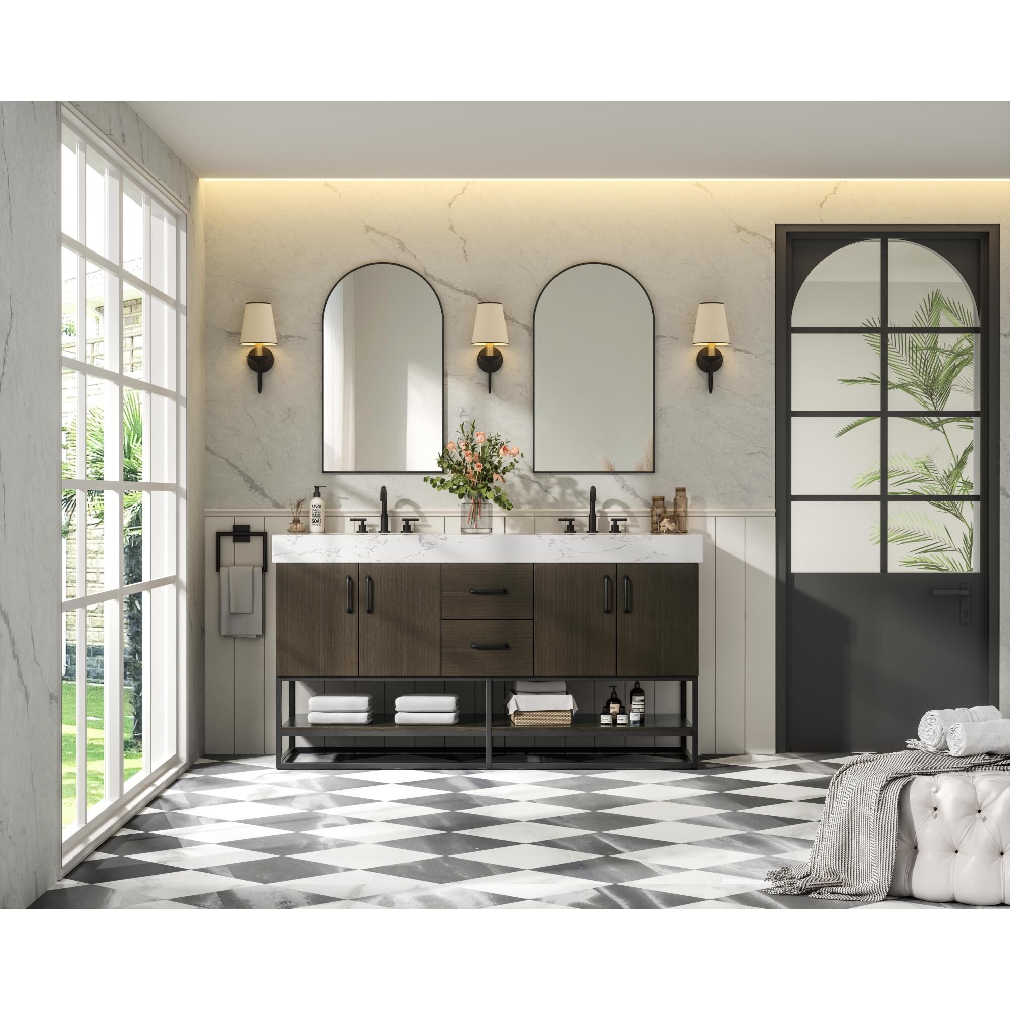 Caroline 60 Inch Bath Vanity by Elegant Dcor