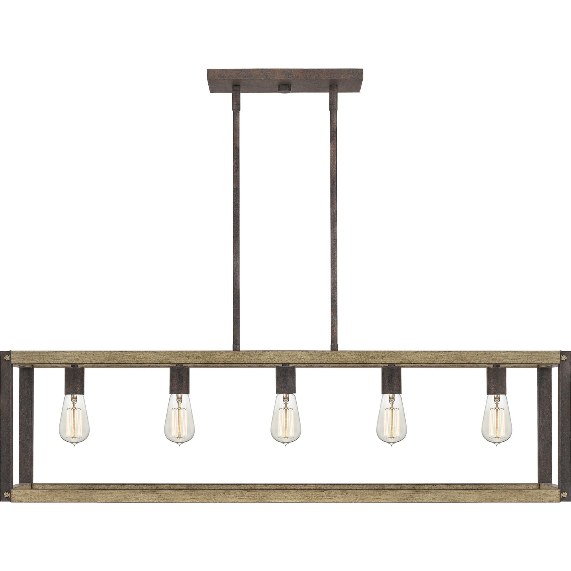 42 Inch 5 Light Linear Suspension Light by Quoizel