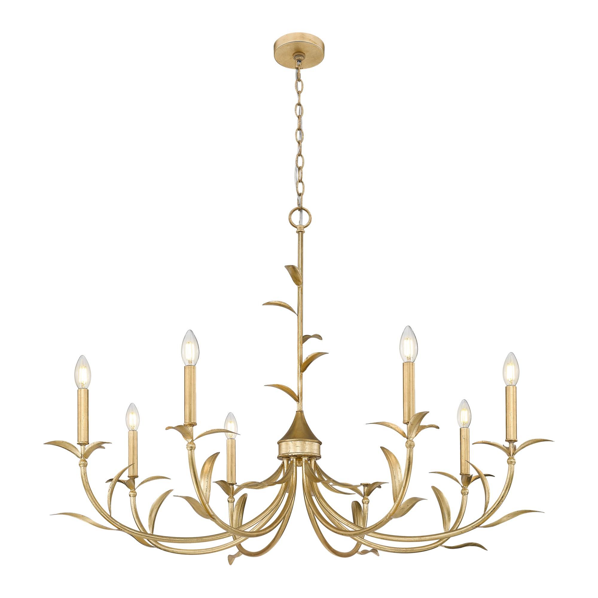 Shown in Gold Leaf finish and White glass