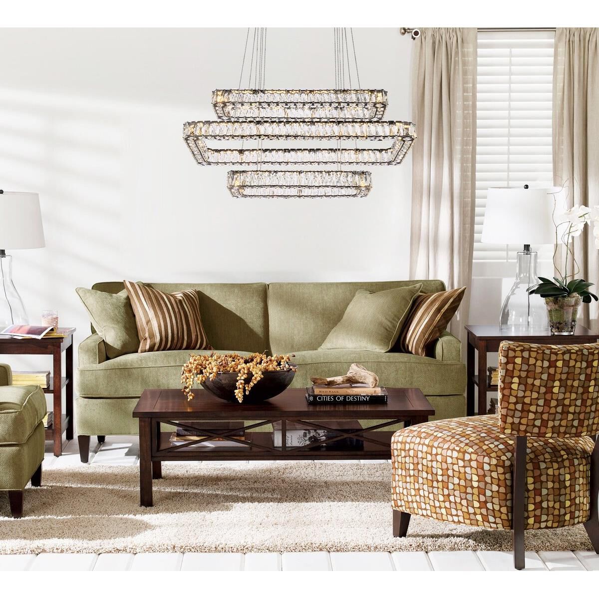 Monroe 42 Inch 3 Light LED Linear Suspension Light by Elegant Lighting