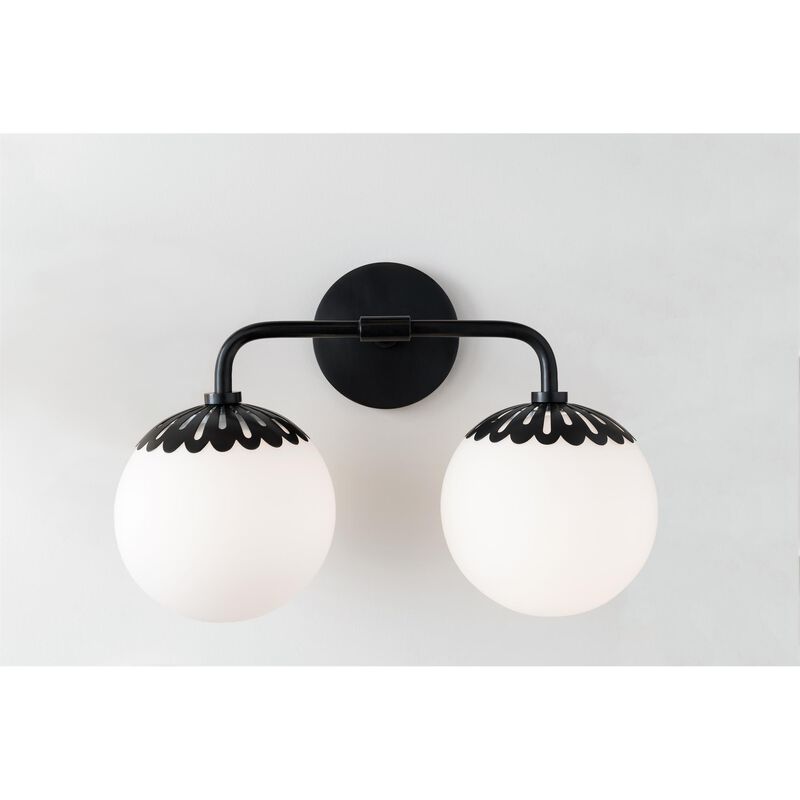 Paige 15 Inch 2 Light Bath Vanity Light by Mitzi