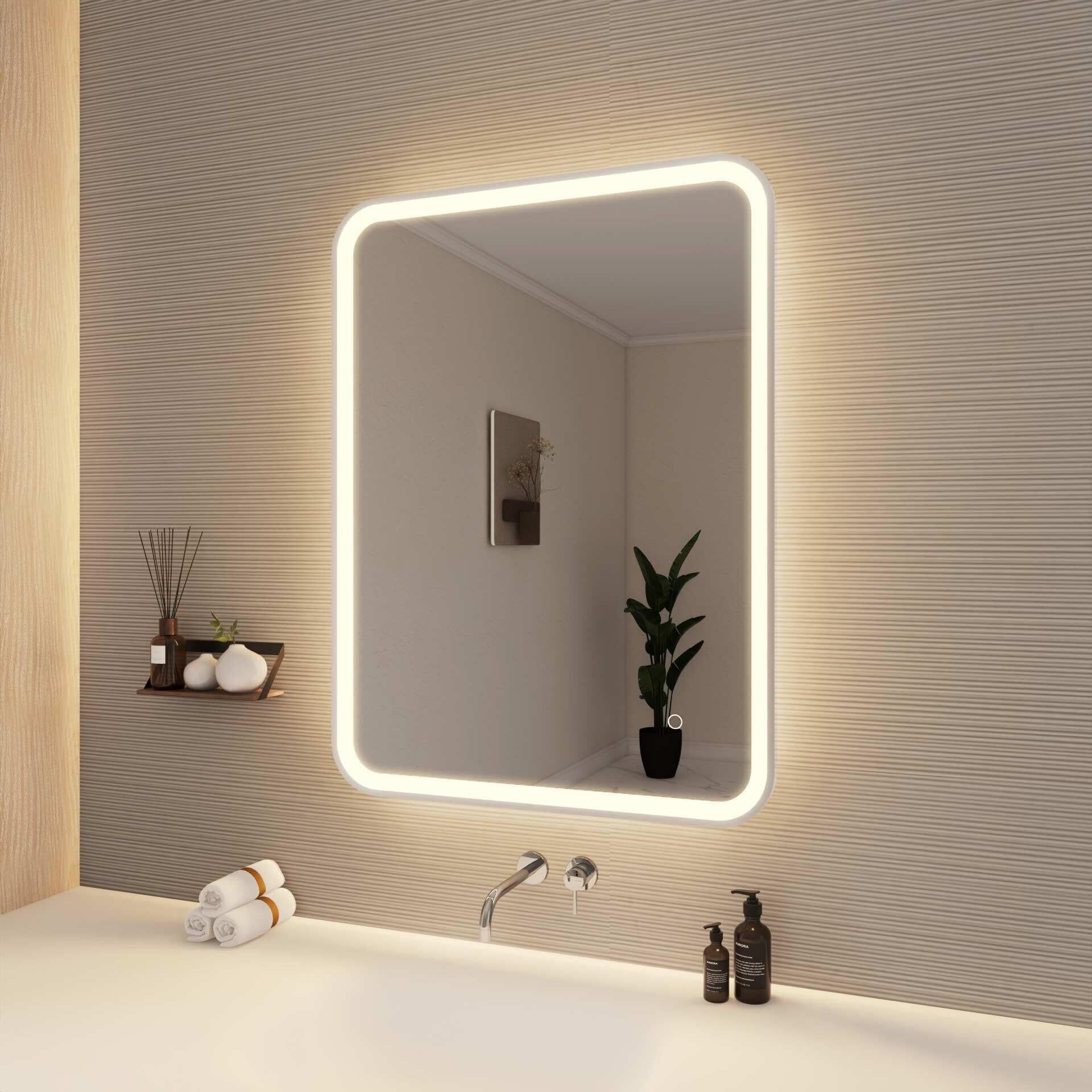 Harmoni 36 Inch Rectangular LED Lighted Mirror by Elegant Decor